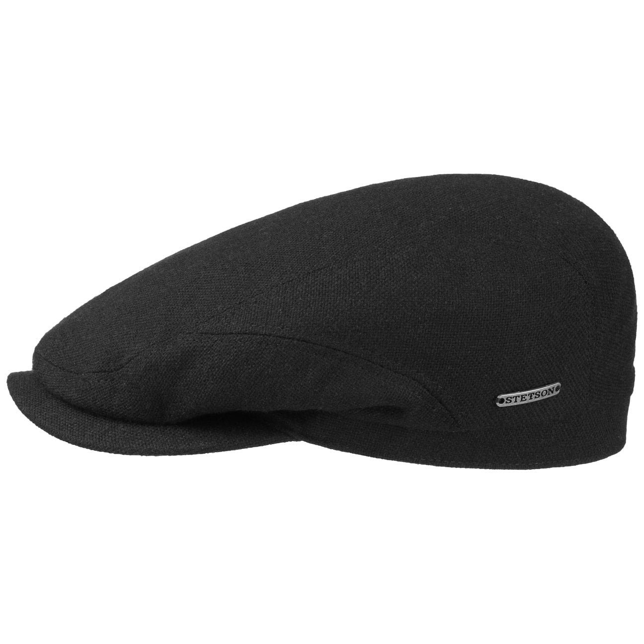 Stetson Flat Cap (1-St) Flatcap mit Schirm, Made in the EU schwarz