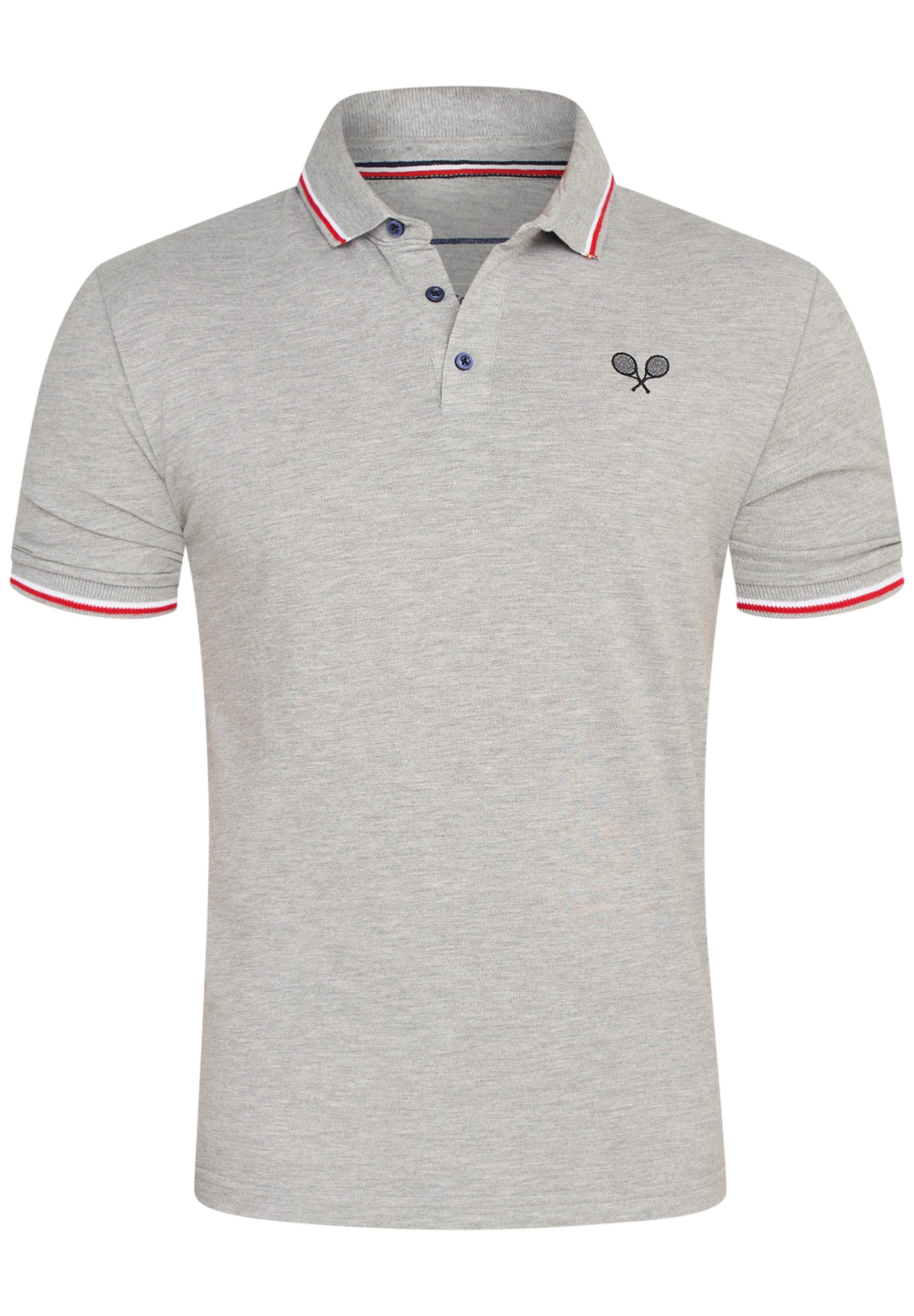 Rello & Reese Poloshirt RRTAOS Herren Kurzarm Polo-Hemd T-Shirt in Piqué-Qu günstig online kaufen
