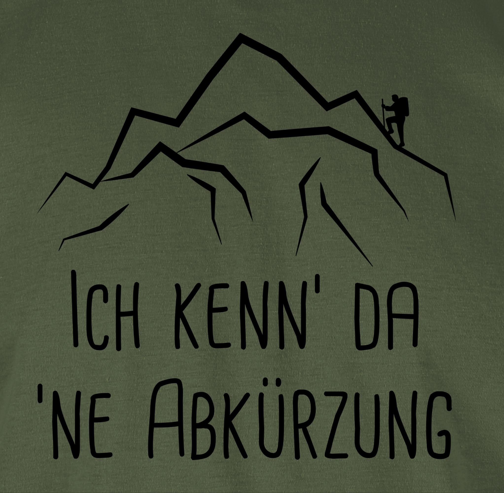 Shirtracer T-Shirt Ich schwarz Hobby da - Outfit kenn' Grün Army 03 'ne Abkürzung