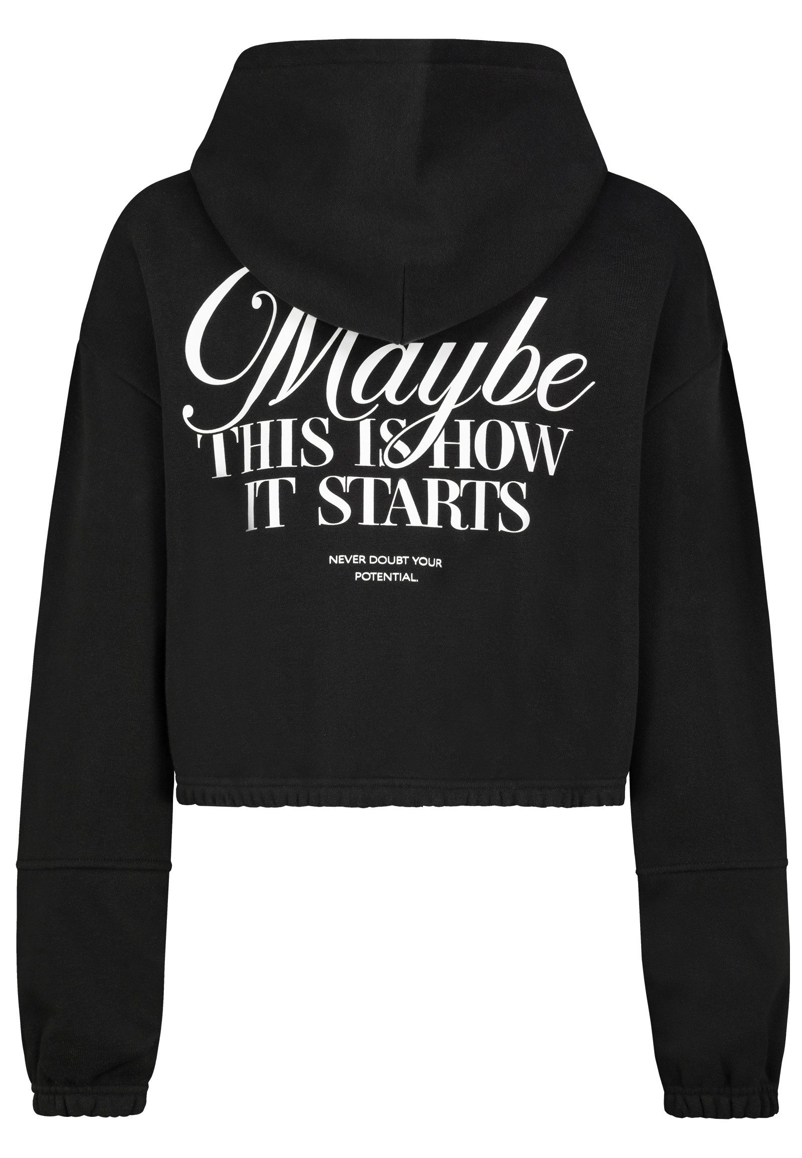 SUBLEVEL Kapuzenpullover mit Backprint, cropped Sweater, günstig online kaufen