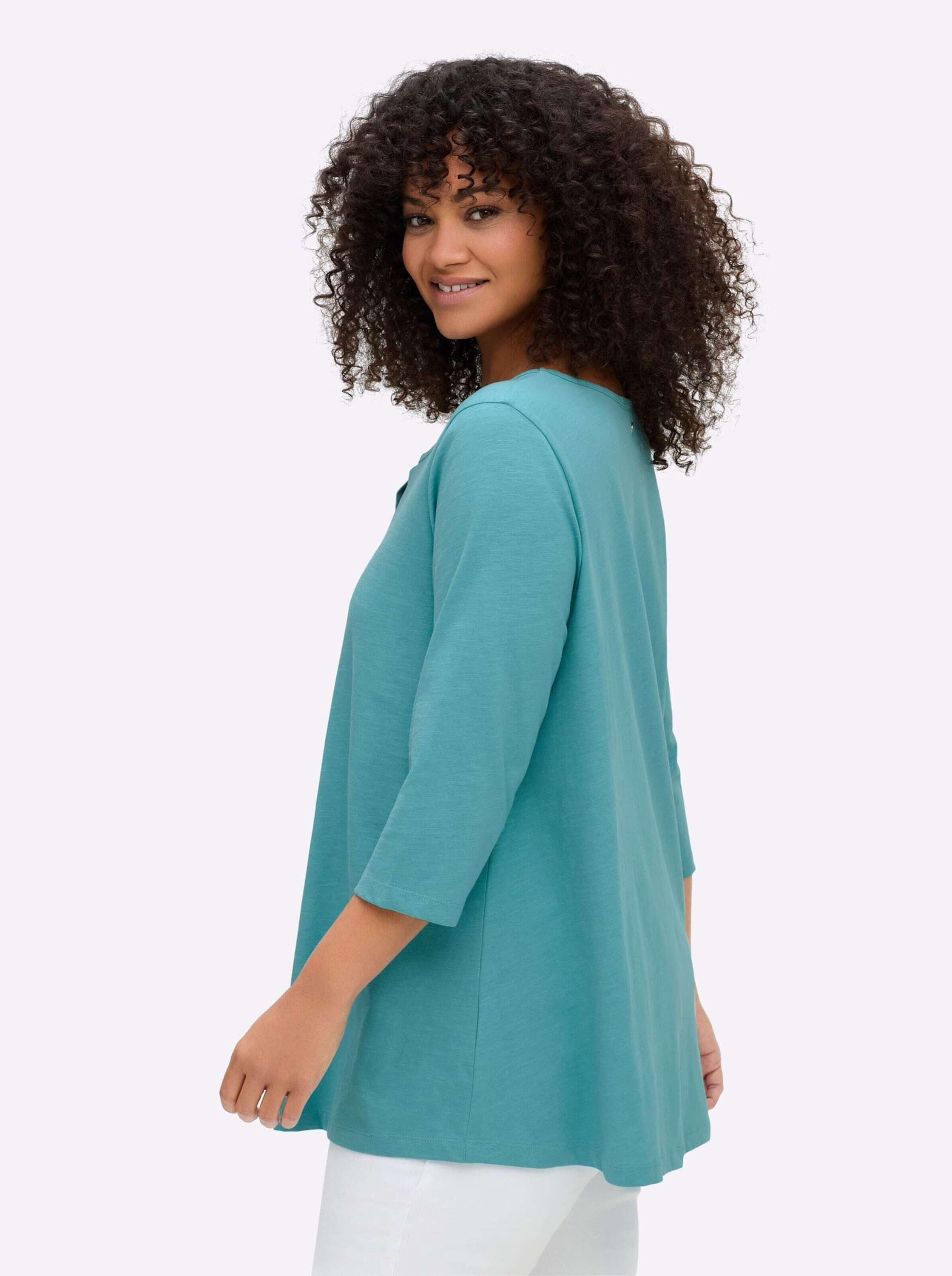 Sheego T-Shirt 3/4-Arm-Shirt 3/4-Arm