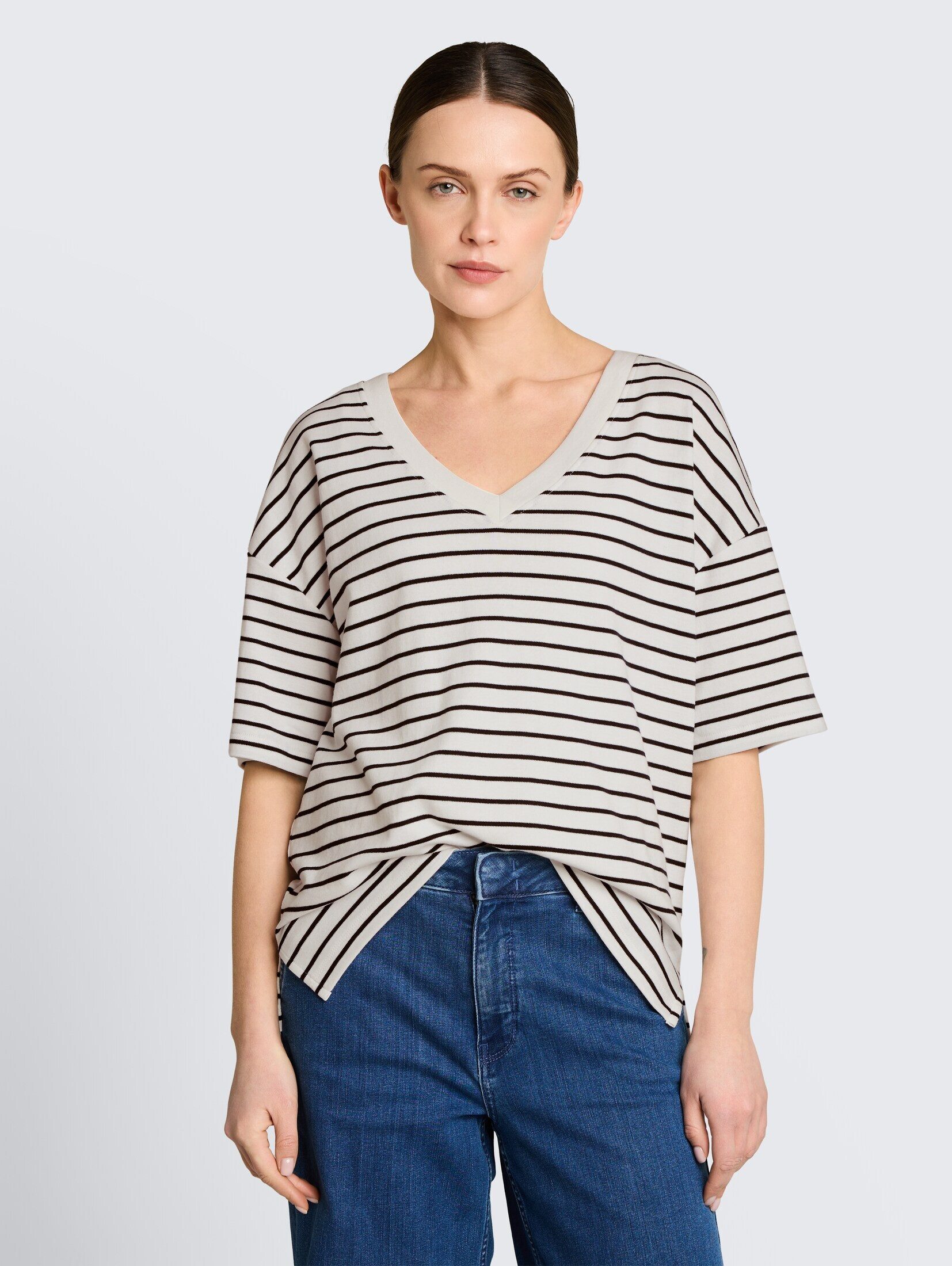TOM TAILOR T-Shirt T-Shirt Oversize T-Shirt mit Streifenmuster günstig online kaufen