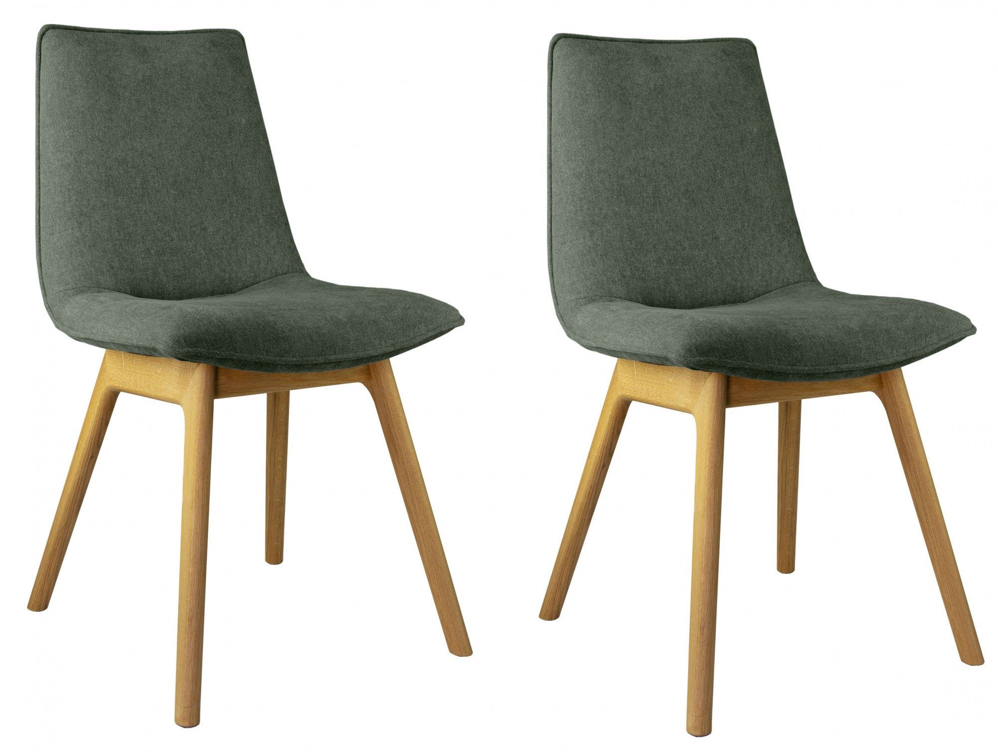OTTO home 4-Fußstuhl Ramon (Set, 2 St), mit Massivholzbeinen, verschiedene Stoffe