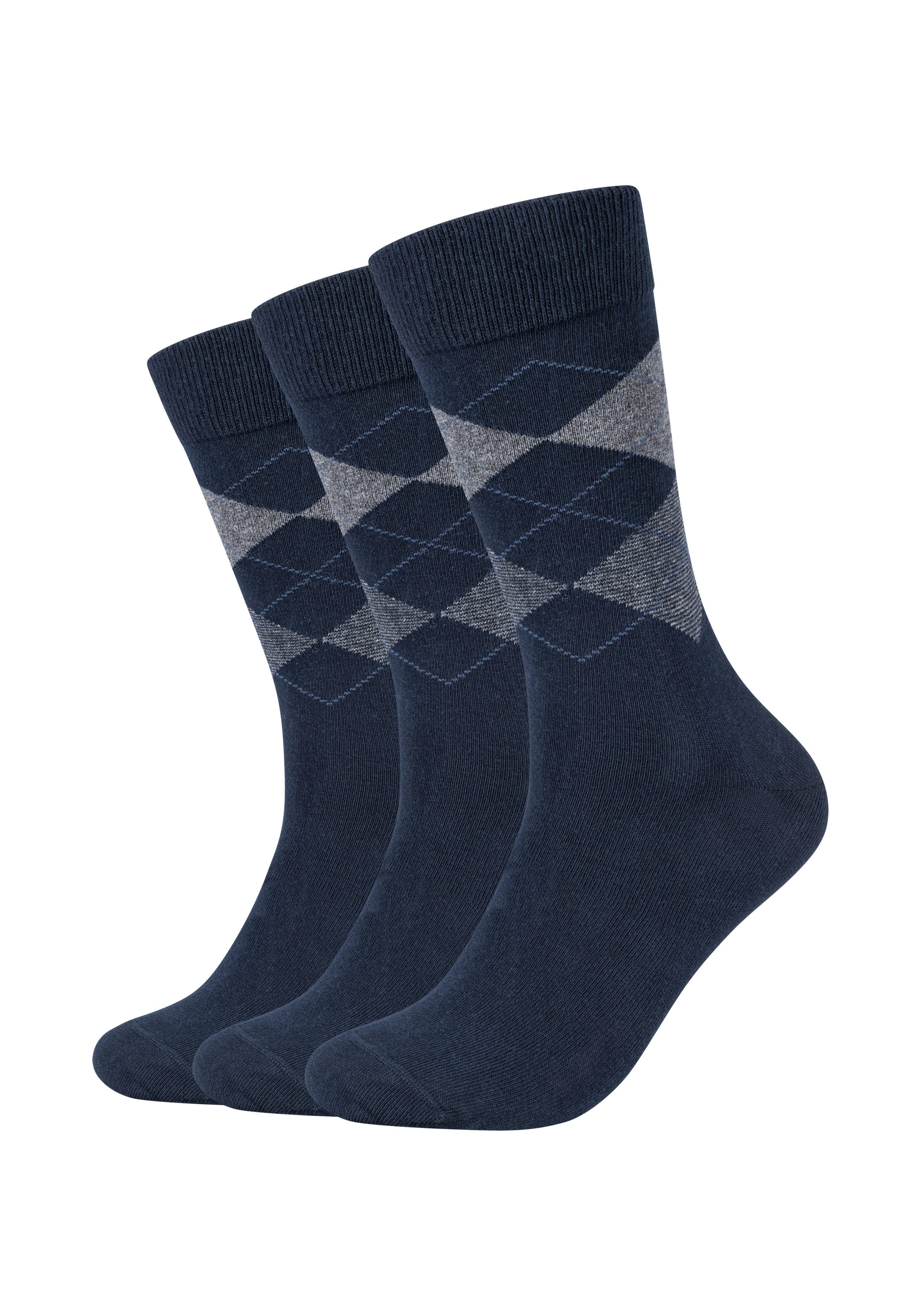 Marc O'Polo Socken (3 Paar) im klassischen Casual-Design, aus gekämmter Baumwolle