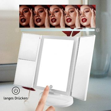 KAHOO Kosmetikspiegel Make-up Schminkspiegel, 34x24cm, Touch Beleuchtung