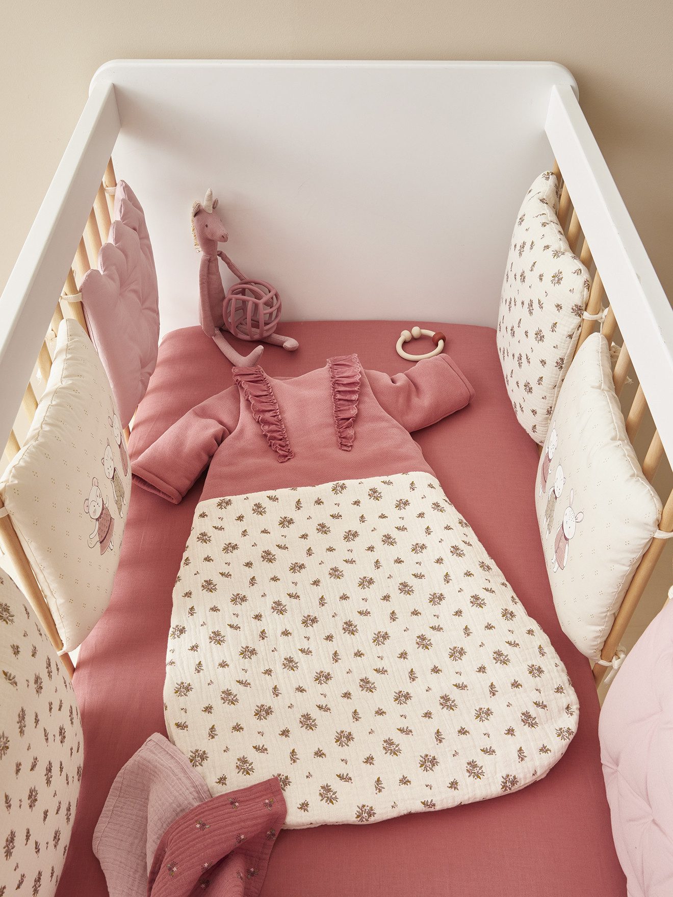 vertbaudet Bettumrandung Baby Bettumrandung/Laufgitterpolster LANDHAUS günstig online kaufen