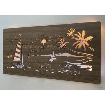 WohndesignPlus LED-Bild LED-Wandbild "Das Meer" 120cm x 60cm mit 230V, Wasser, DIMMBAR! Viele Größen und verschiedene Dekore sind möglich.