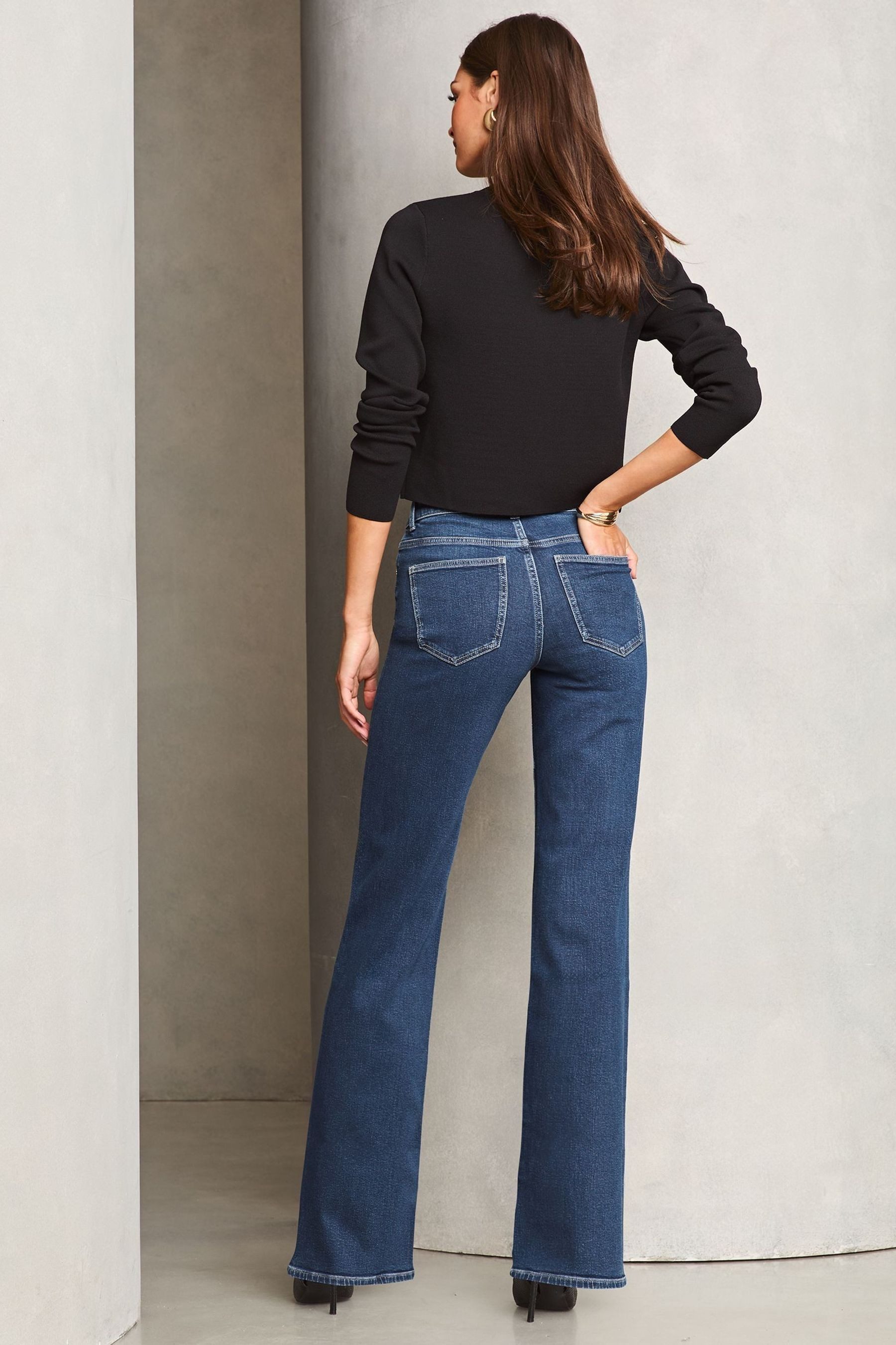 LIPSY Weite Jeans Lipsy Jeans mit weitem Bein, Kurzgröße (1-tlg)