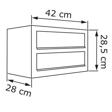 Bravios Briefkasten Briefkasten Cube for Two Grau Metallic