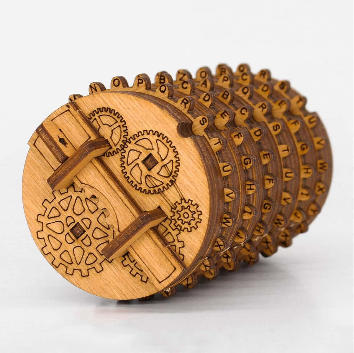 iDventure Spiel Kryptos - Cryptex Bausatz aus Holz, tolle Geschenkverpackung, Knobelspiel, Holzspiel