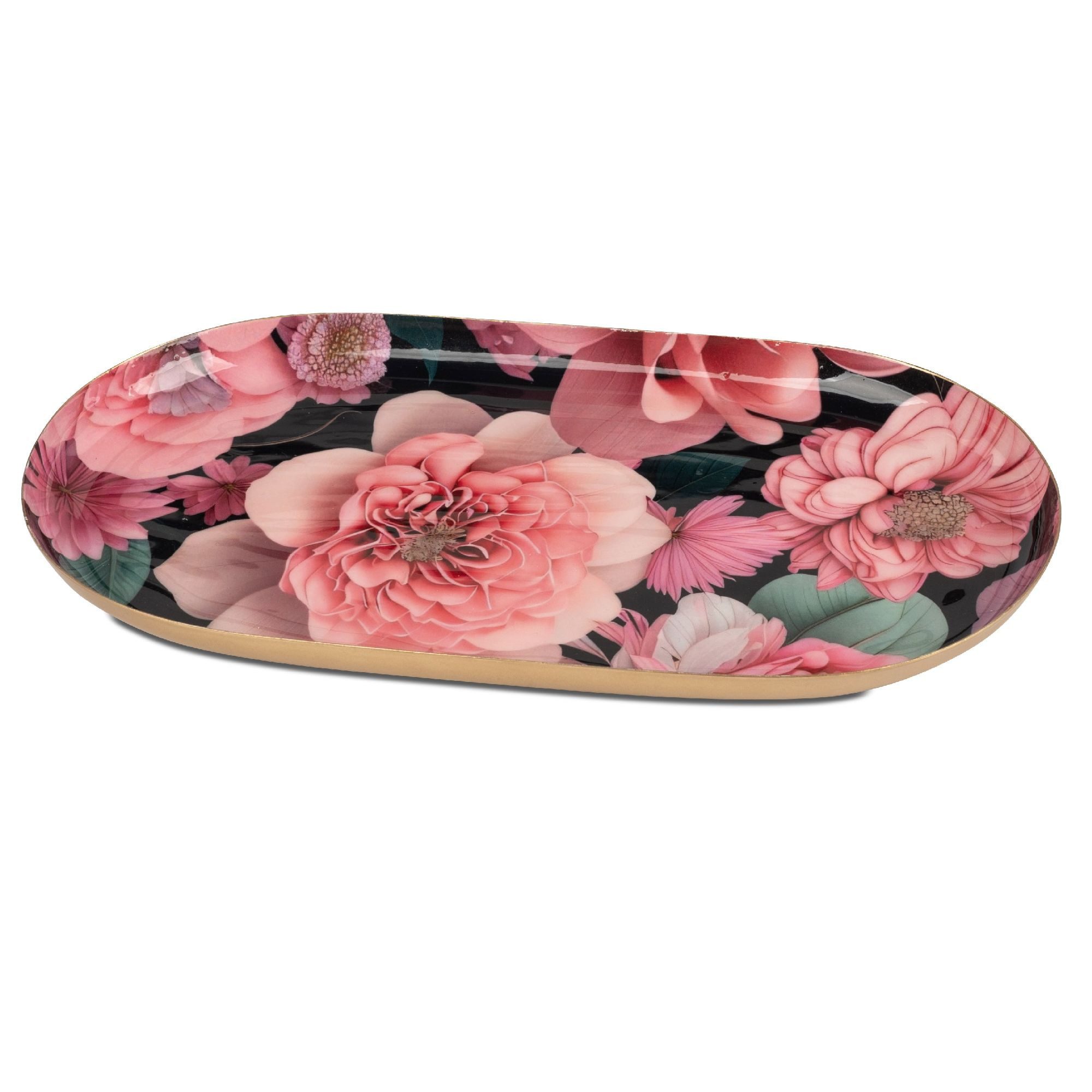 formano Dekoteller Rosengarten, Höhe: 2cm, Farbe: Rosa, Motiv: Rosen