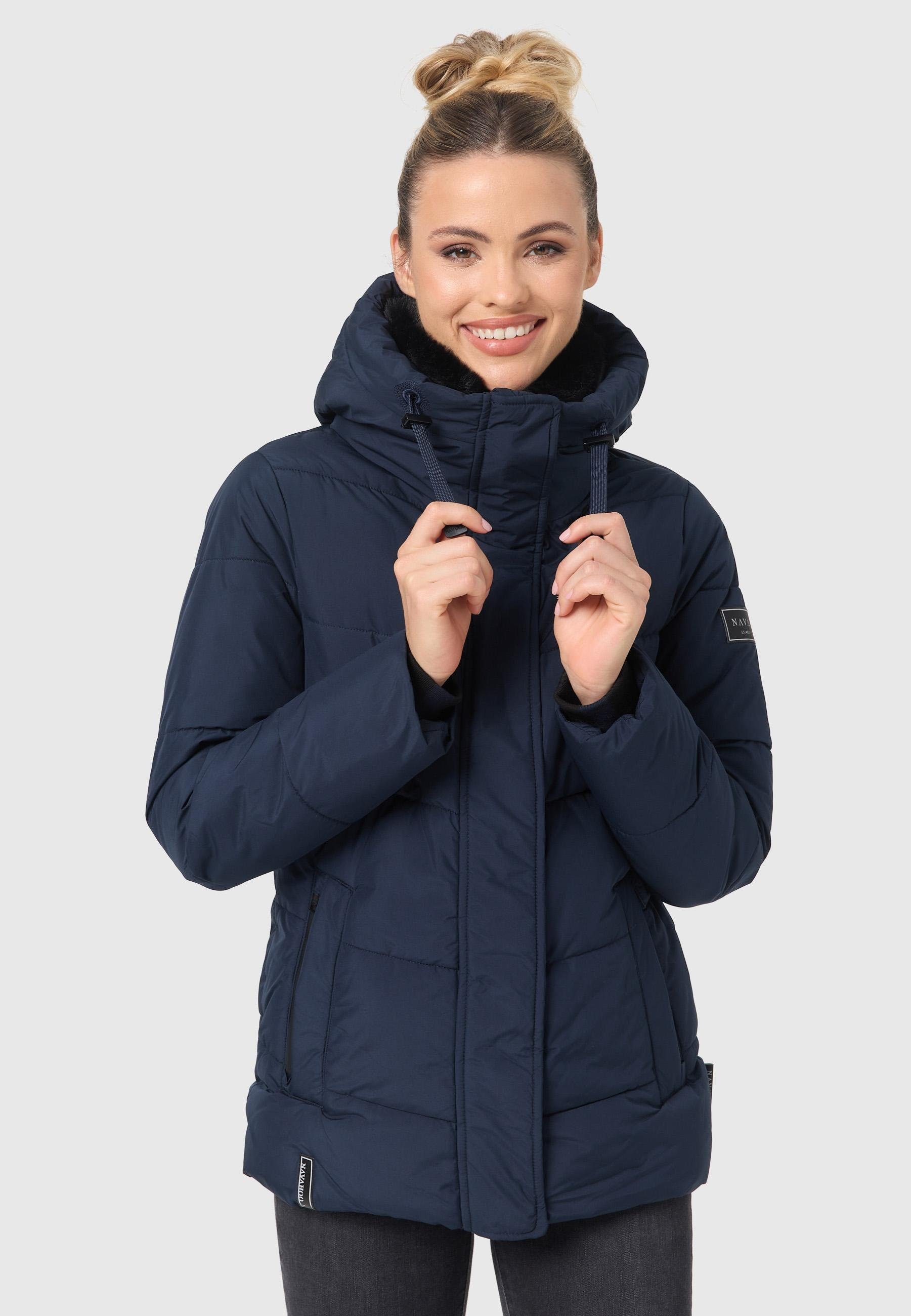 Navahoo Steppjacke Sag ja XIV Warme gesteppte Winterjacke mit Kapuze
