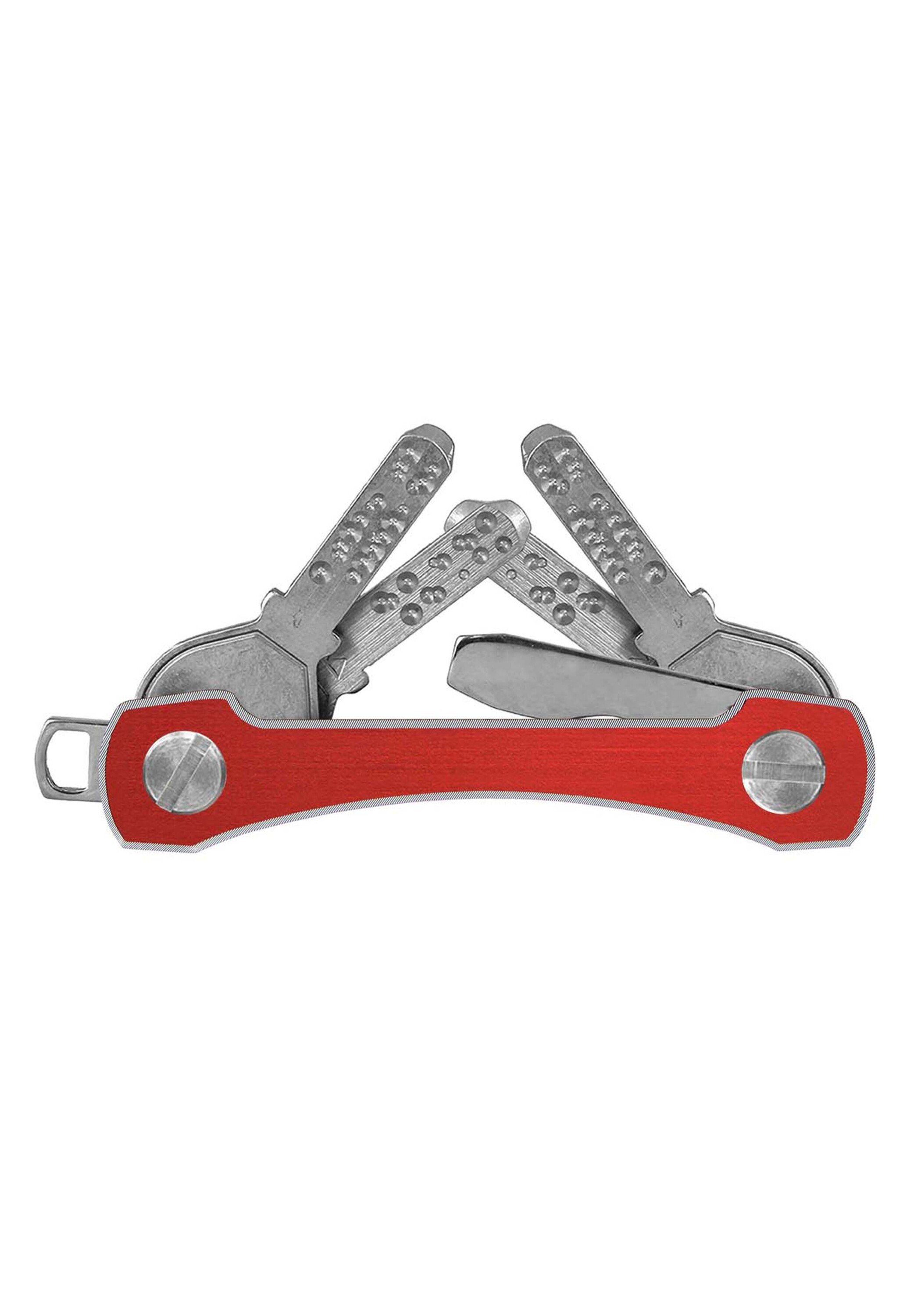 SWISS S2, frame Schlüsselanhänger Aluminium rot keycabins made