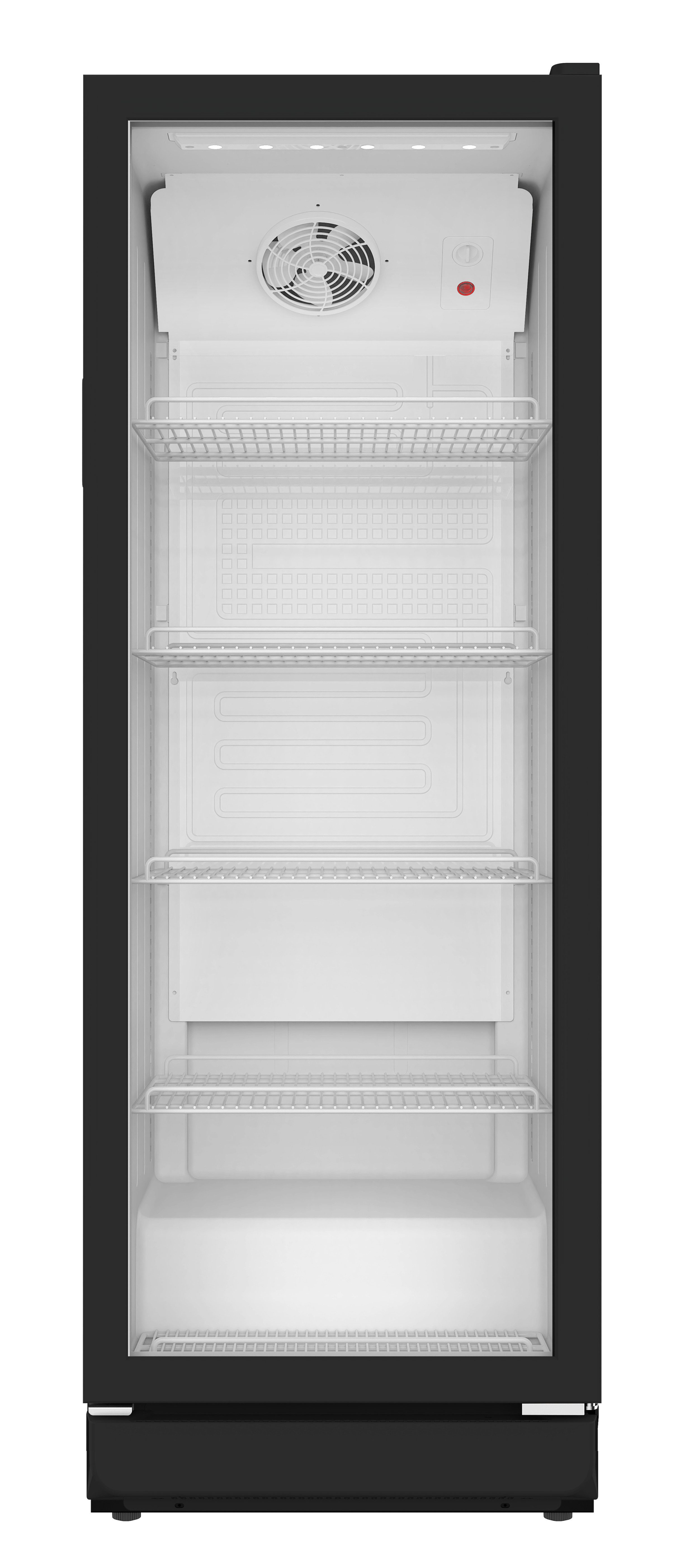 SCHOEPF Getränkekühlschrank GKS300SB GKS300SB, 169.5 cm hoch, 59.5 cm breit, 300l Nutzinhalt, Energieklasse B, Umluftbetrieb