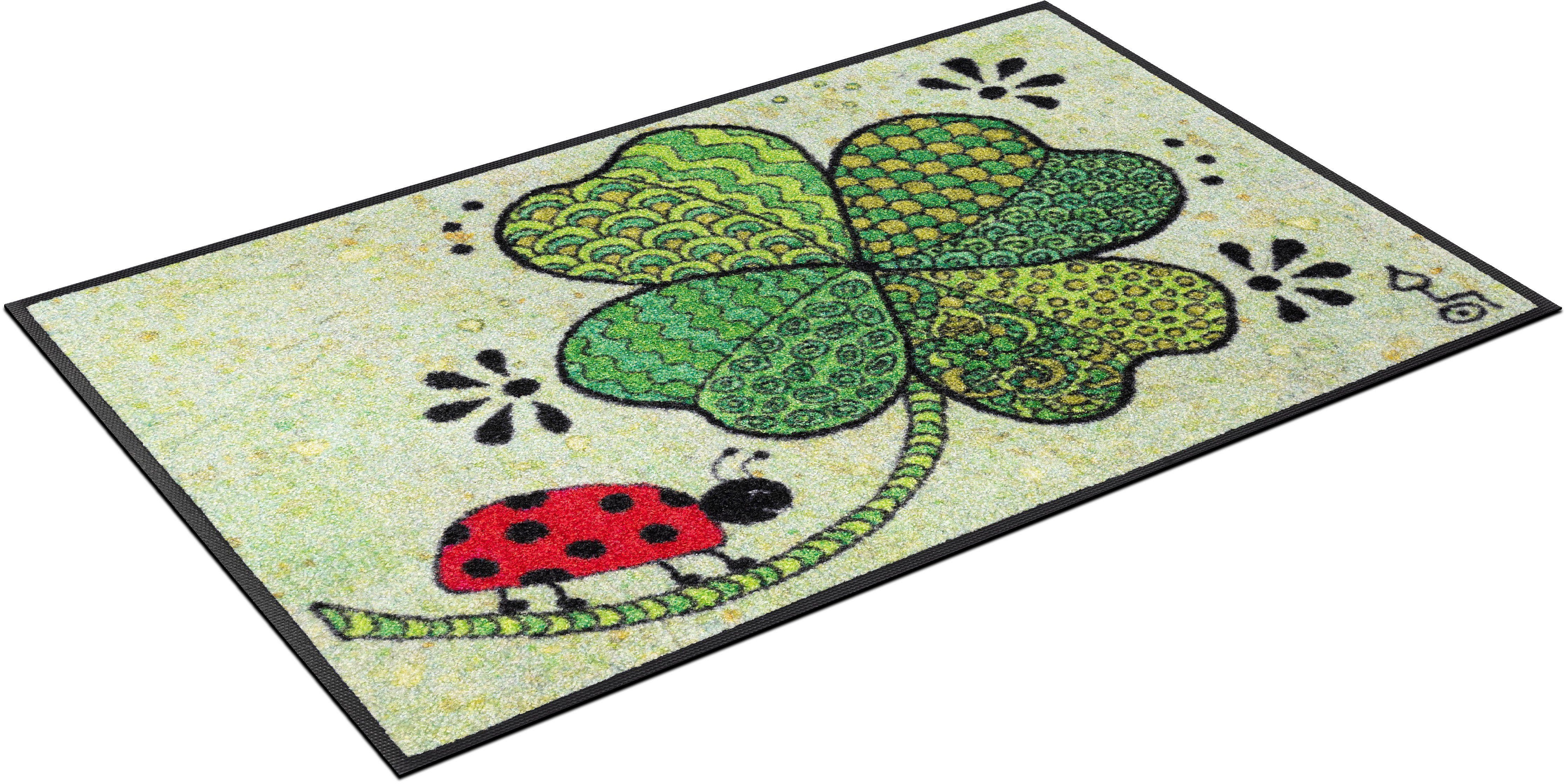 wash+dry by Kleen-Tex Fußmatte Glück auf allen Wegen, rechteckig, Höhe: 7 m günstig online kaufen