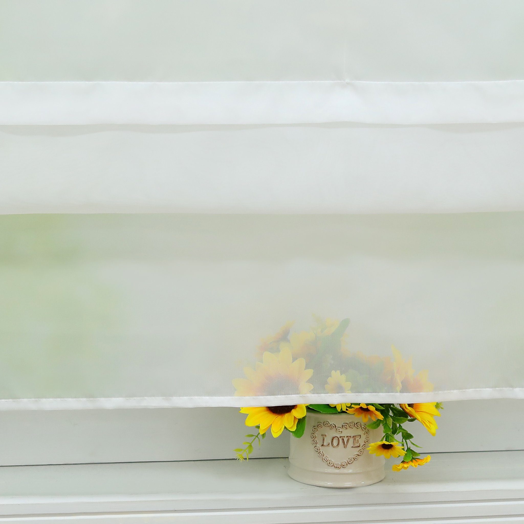 Joyswahl Raffrollo Sophia, mit Schlaufen, Voile Schlaufenrollo, Unifarbe günstig online kaufen