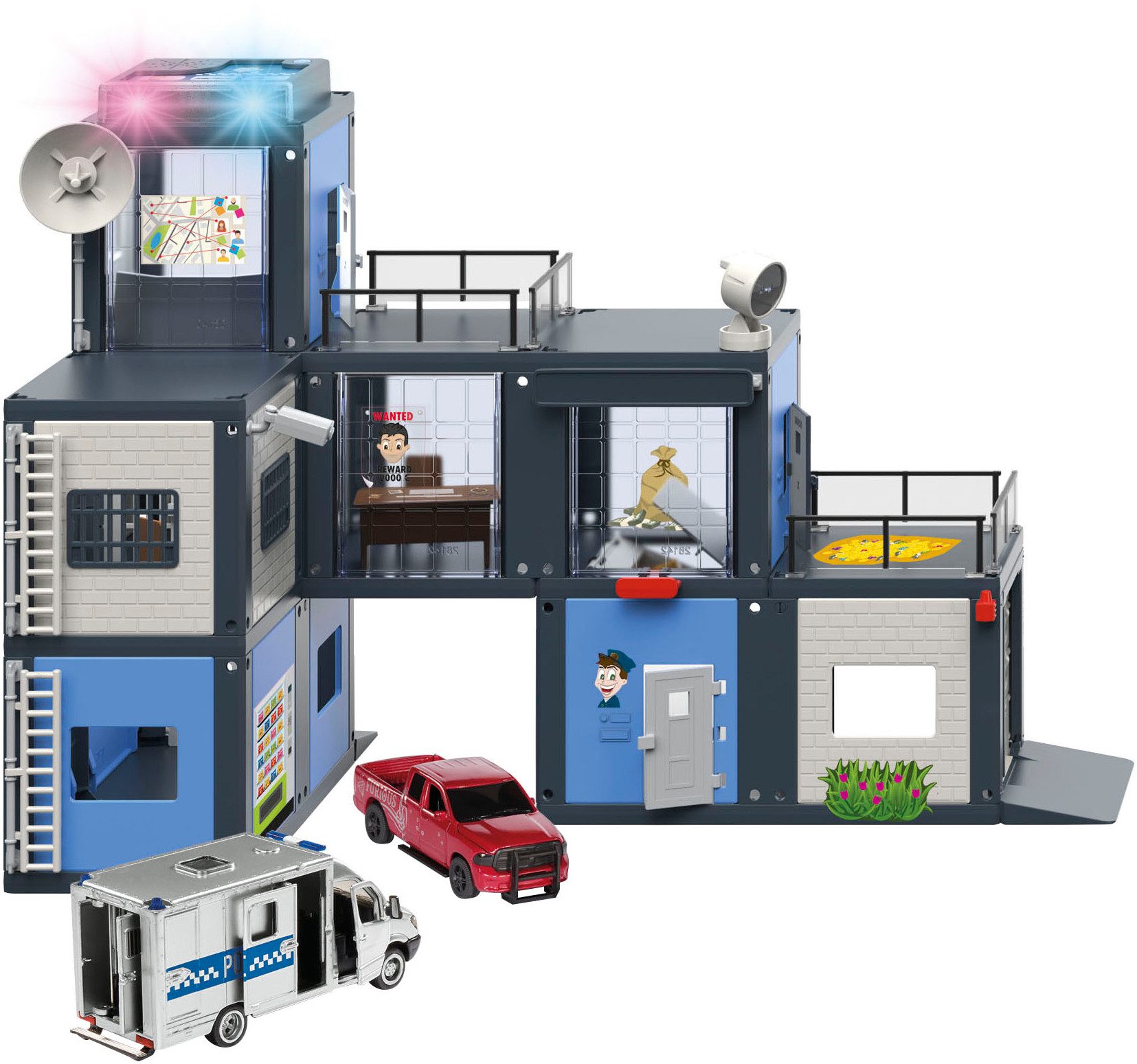 Siku Spiel-Polizeistation SIKU World, Polizeistation (5510), mit Licht und weiteren Funktionen