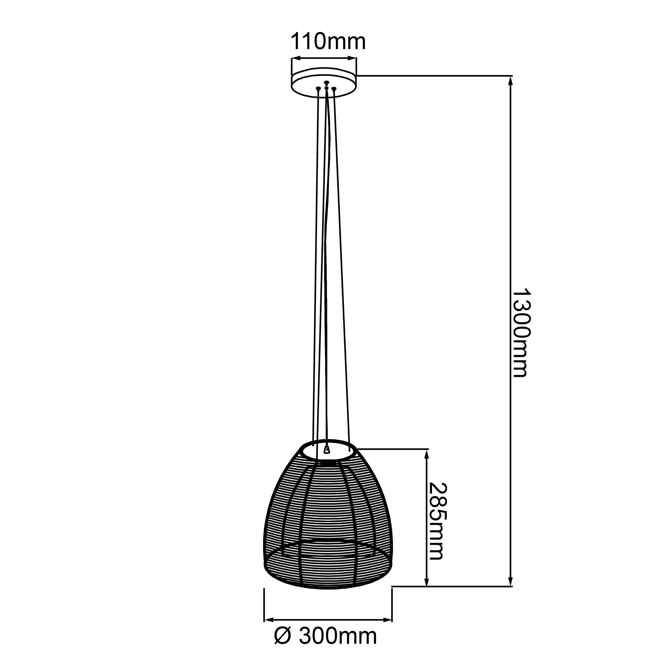 Brilliant Pendelleuchte Relax, Lampe 30cm E27, bronze/chrom Pendelleuchte 60W, g.f. Relax 1x A60, N