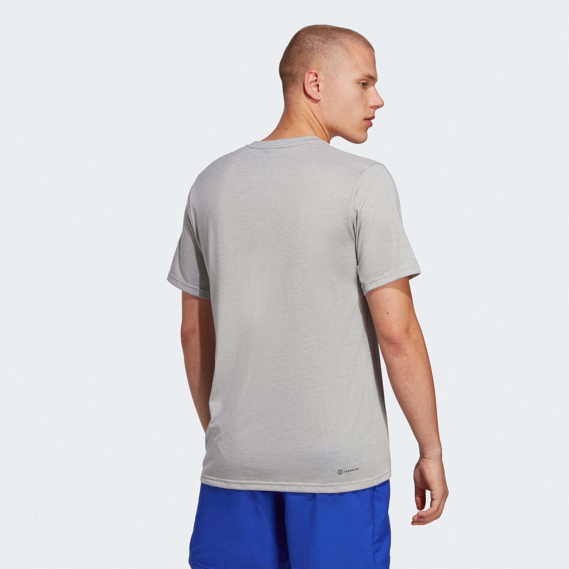 ESSENTIALS White / TRAIN TRAINING / Heather Grey Medium Black COMFORT adidas Performance T-Shirt