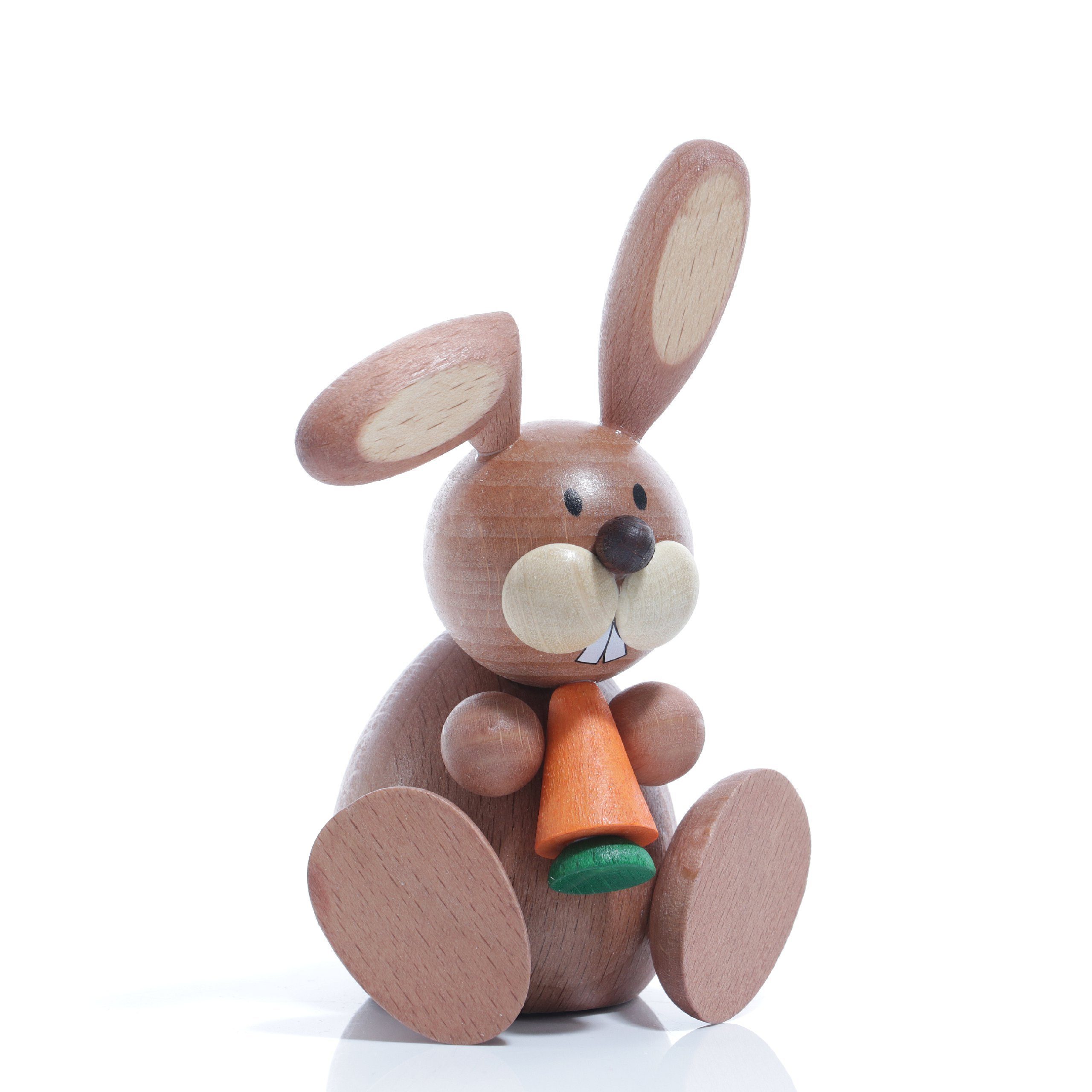 Osterhase Osterartikel Osterhase sitzend mit Möhre HxB 10,2x7,5cm NEU