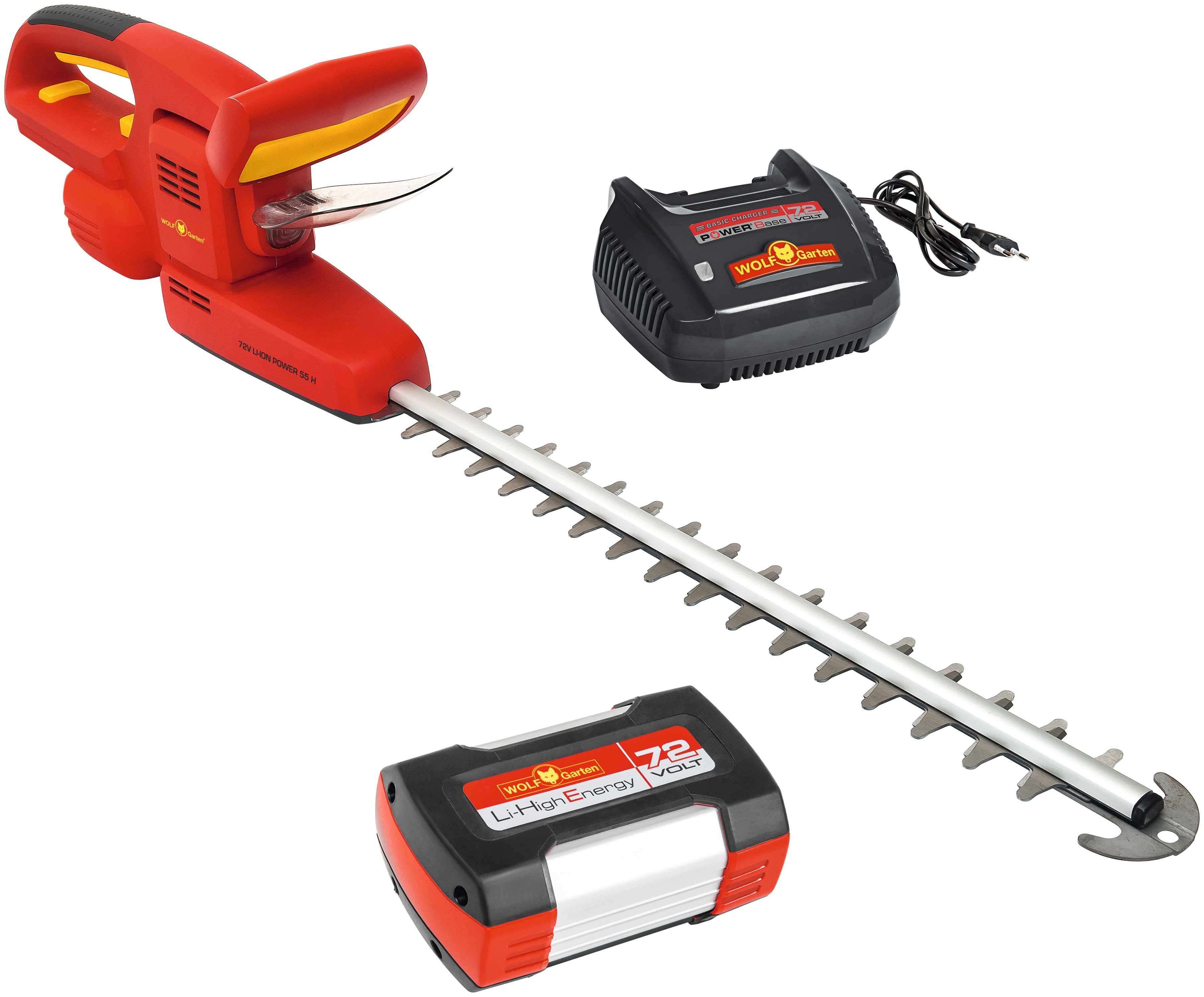 WOLF GARTEN Set AkkuHeckenschere »72V POWER 55H«, 26 cm Schnittstärke
