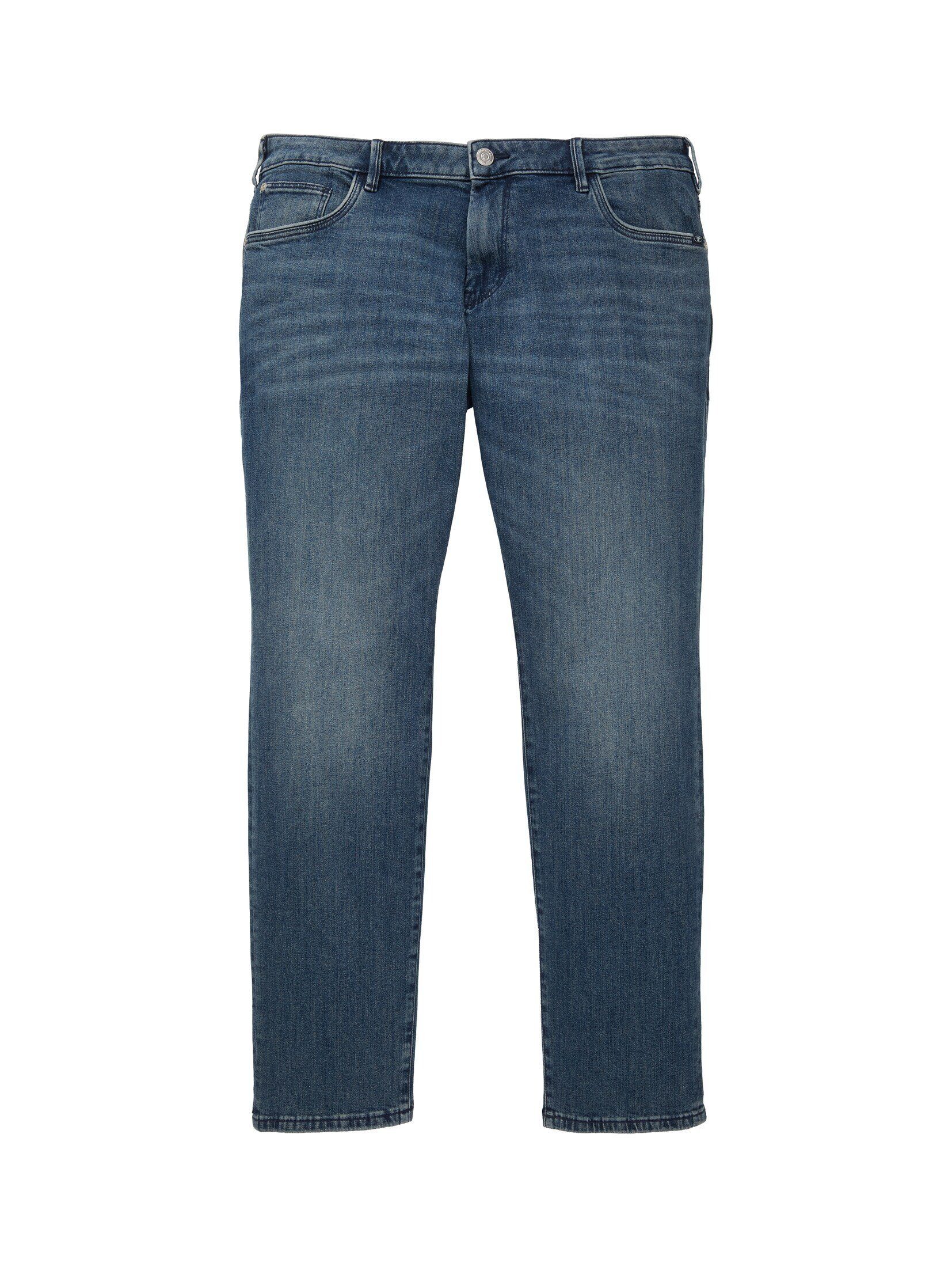 - Jeans Tint TAILOR PLUS Stone Blue Slim-fit-Jeans TOM Denim Plus
