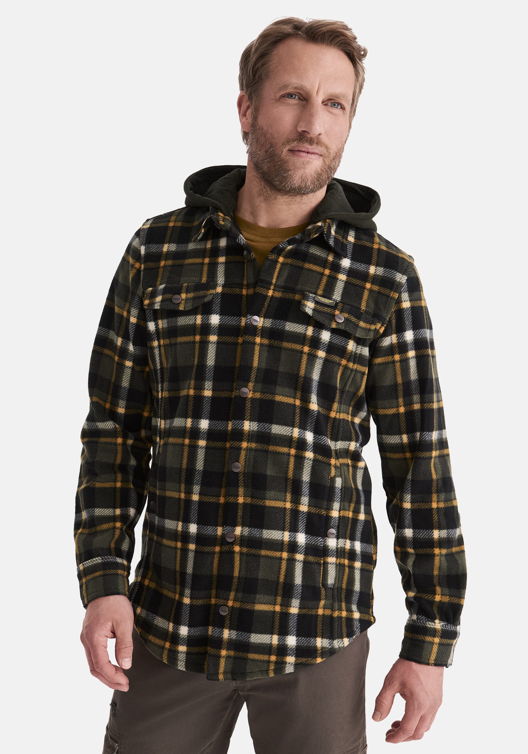 HERO by John Medoox Kapuzenhemd Overshirt HUNTER Workwear Arbeitshemd mit K günstig online kaufen