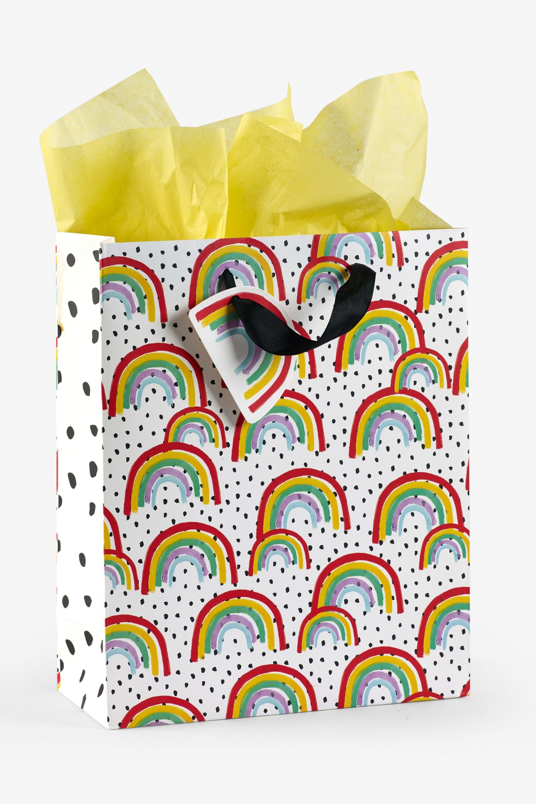 Regenbogen-Geschenktaschen, (1St) Geschenkpapier 2er-Set, Next Mittelgroße