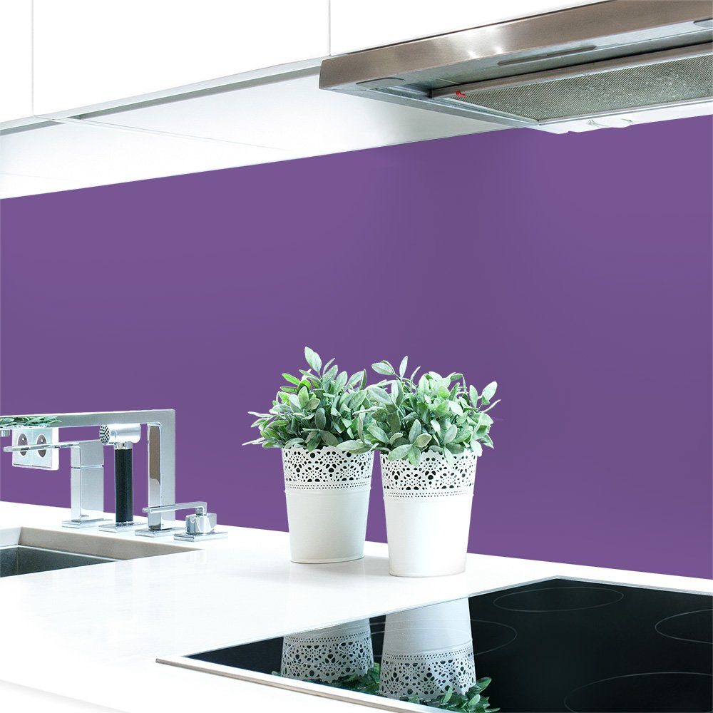 DRUCK-EXPERT Küchenrückwand Küchenrückwand Violetttöne Unifarben Rotlila 0,4 4001 selbstklebend Premium mm Hart-PVC ~ RAL