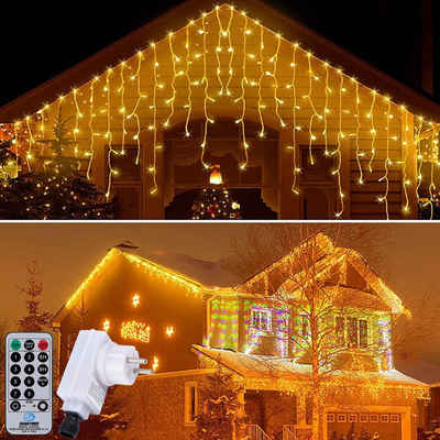 Lapalife LED-Lichtervorhang »Draußen LED Eiszapfen Lichterkette, Eis-Piton-Anhänger, 8 Modi«, wasserdicht, für Weihnachten und Party Dekoration