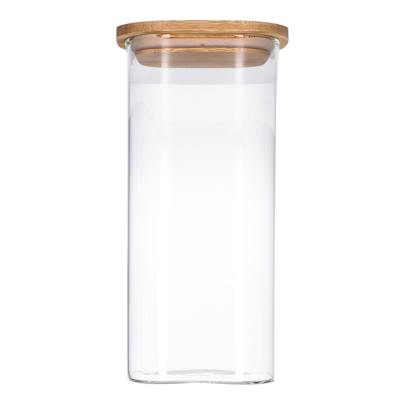 TP Vorratsglas Vorratsglas mit Bambusdeckel, Glas Behälter für Lebensmittel, luftdich
