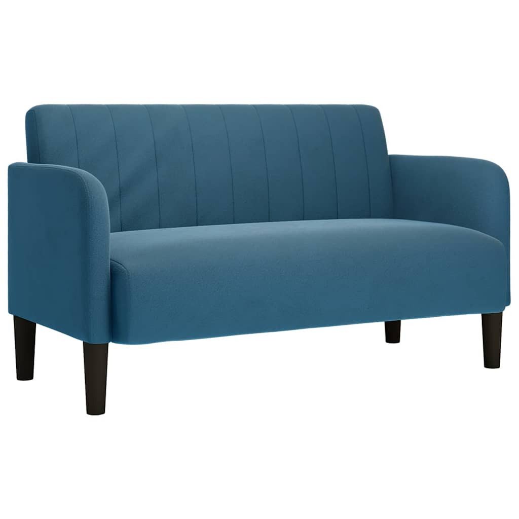 vidaXL Sofa Zweisitzer-Sofa Blau 109 cm günstig online kaufen