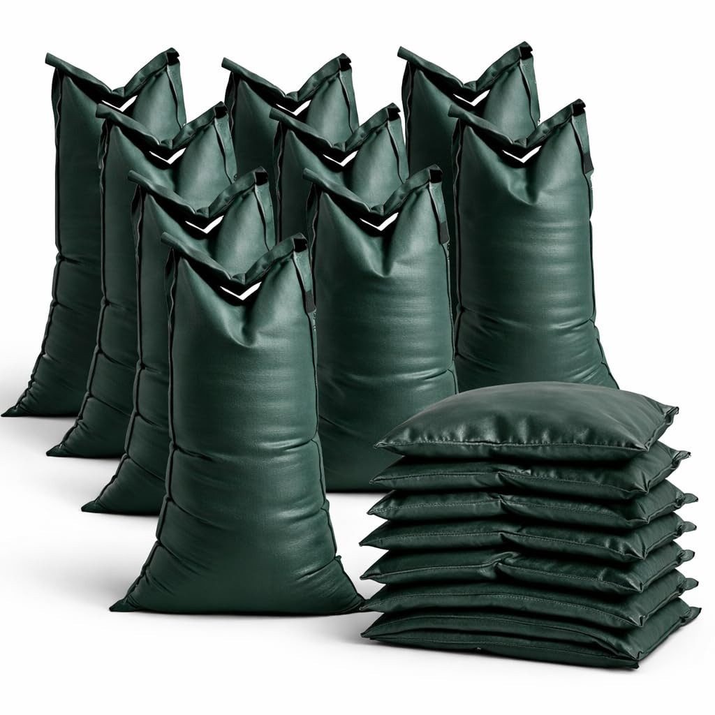 repairr Sandsack 10x Sandsäcke je 40x60 cm mit Schnürband zum Schutz bei Hochwasser, Robustes Gewebematerial
