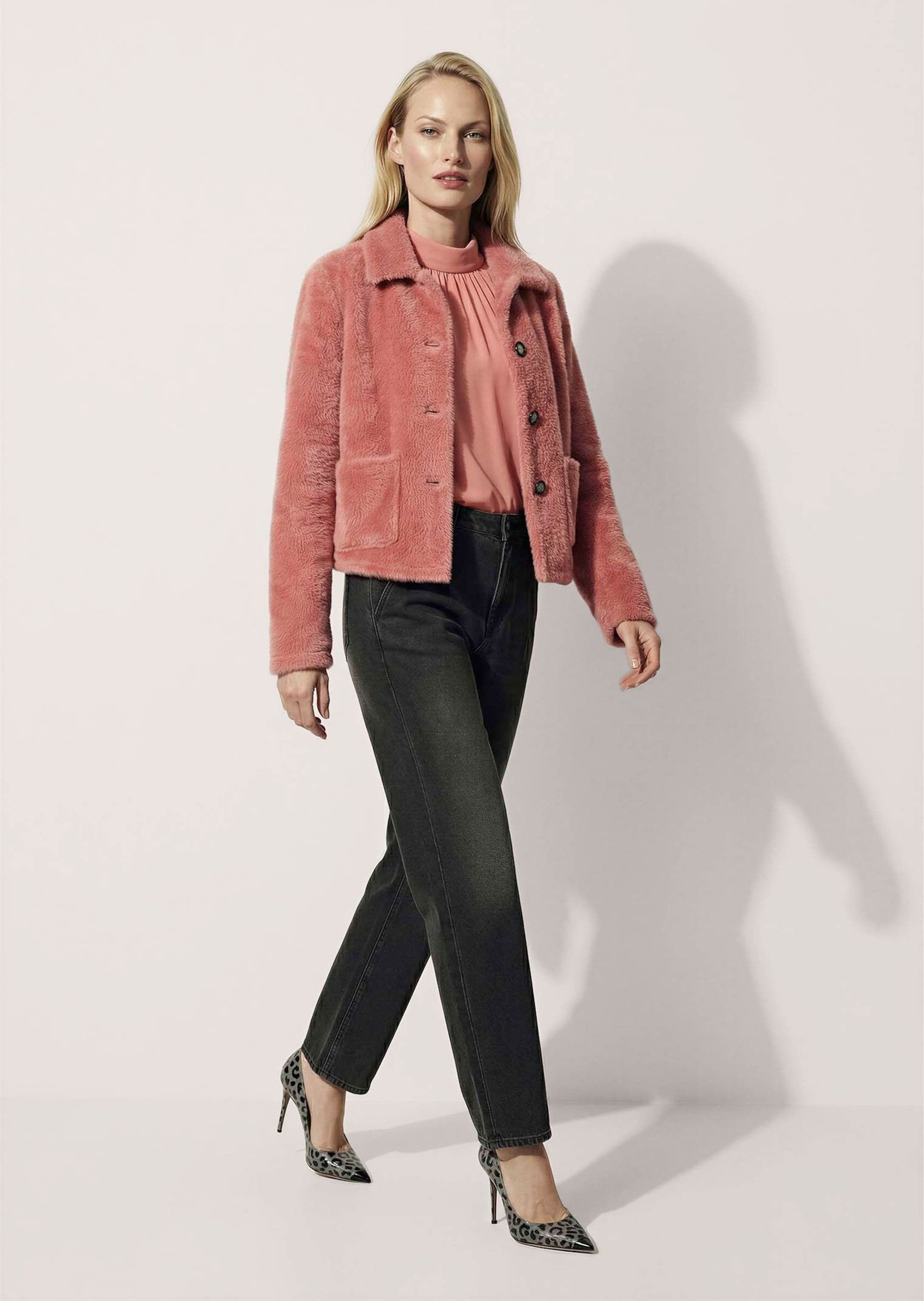 Outdoorjacke Kuschelige Jacke in Boxy-Form