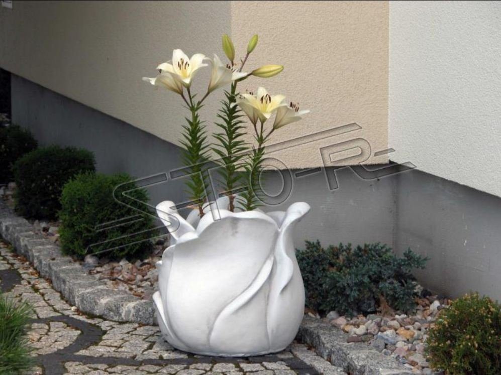 JVmoebel Skulptur Blumenkorb Blumen Vase Gefäss Garten Terrasse Statue S104066