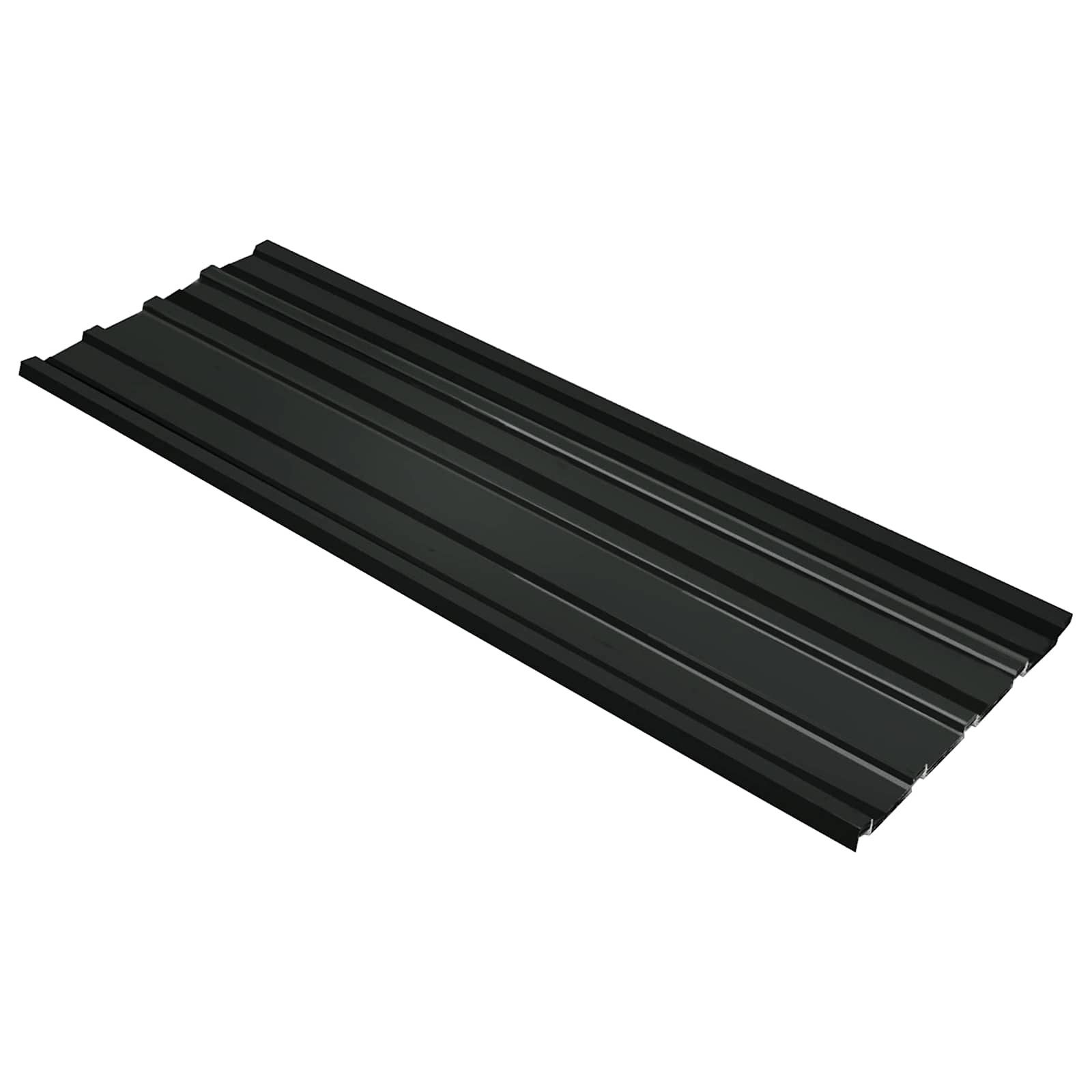 vidaXL Terrassendach Dachpaneel 12 stk. Anthrazit 129 x 45 cm Verzinkter Stahl, (12-St)