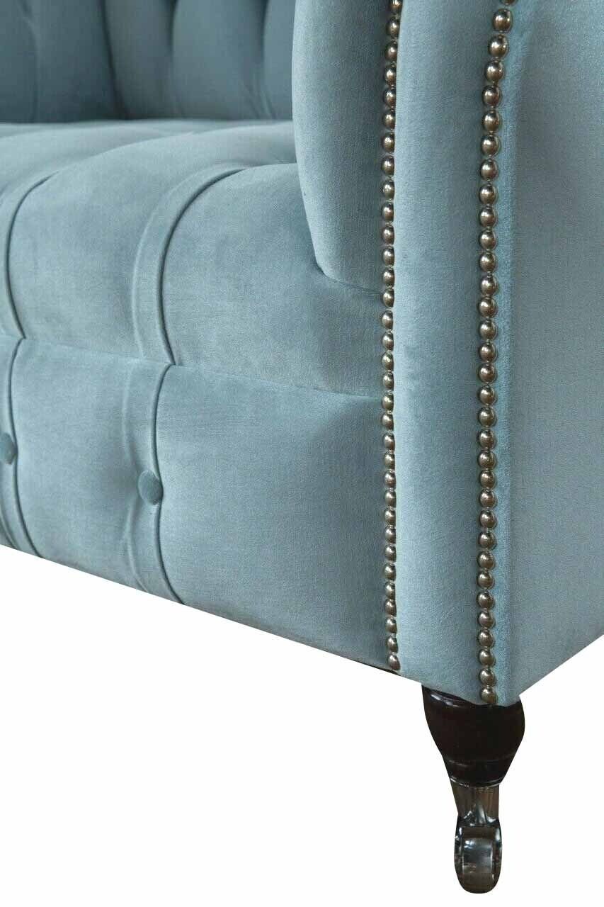 Polster Chesterfield Made Sitzer Neu, Design Polster Europe Sofa Sessel 1 Sessel JVmoebel Türkis In