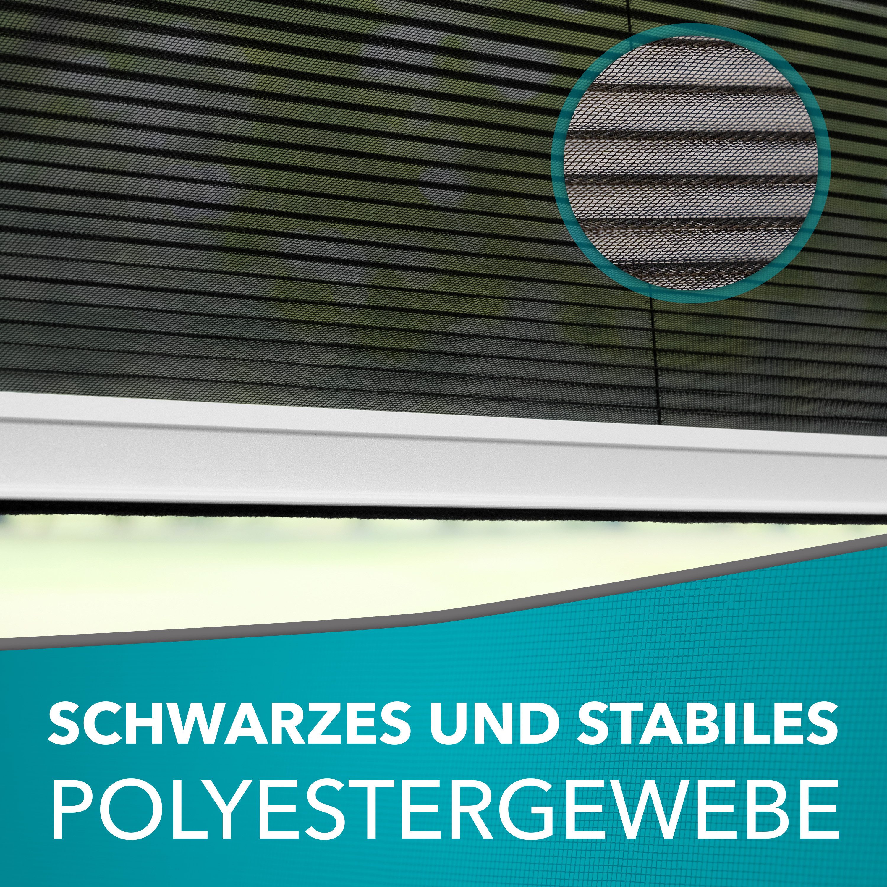 APANA Insektenschutz-Fensterrahmen Fliegengitter Insektenschutz Dachfenster Plissee Alurahmen Bausatz, Farbe:weiß (RAL9010),Größe (Breite x Höhe):80 x 160 cm – Bild 5 von 5