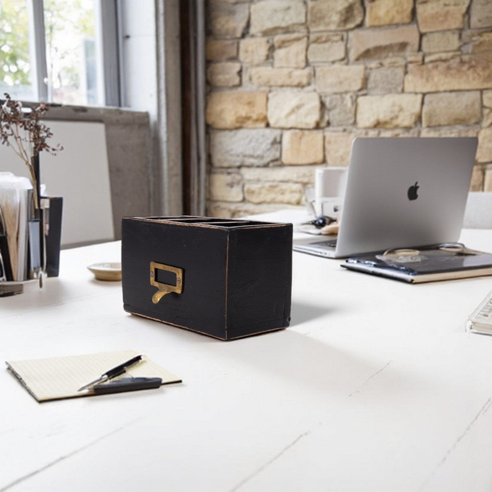 WestCraft Aufbewahrungsbox Stapelbare Holz Apotheker Schubladen günstig online kaufen