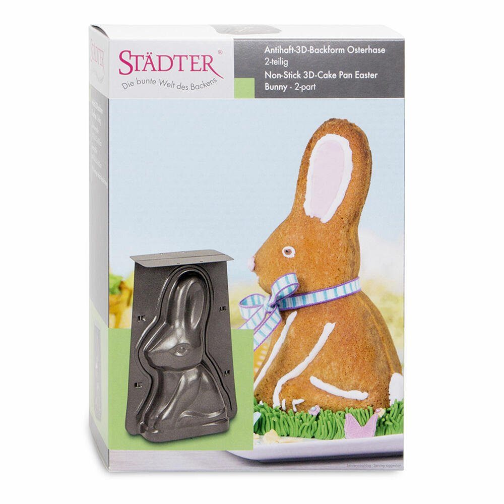 STÄDTER Backform 3D Osterhase 18 x 26 x 8 cm
