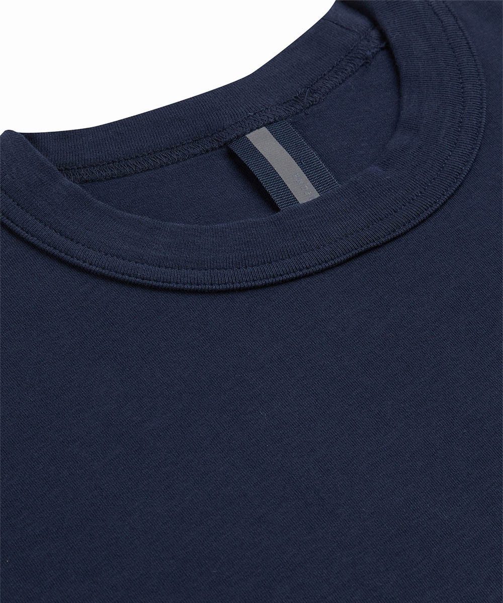 Profuomo Kurzarmshirt T-SHIRT LONG SLEEVE NAVY