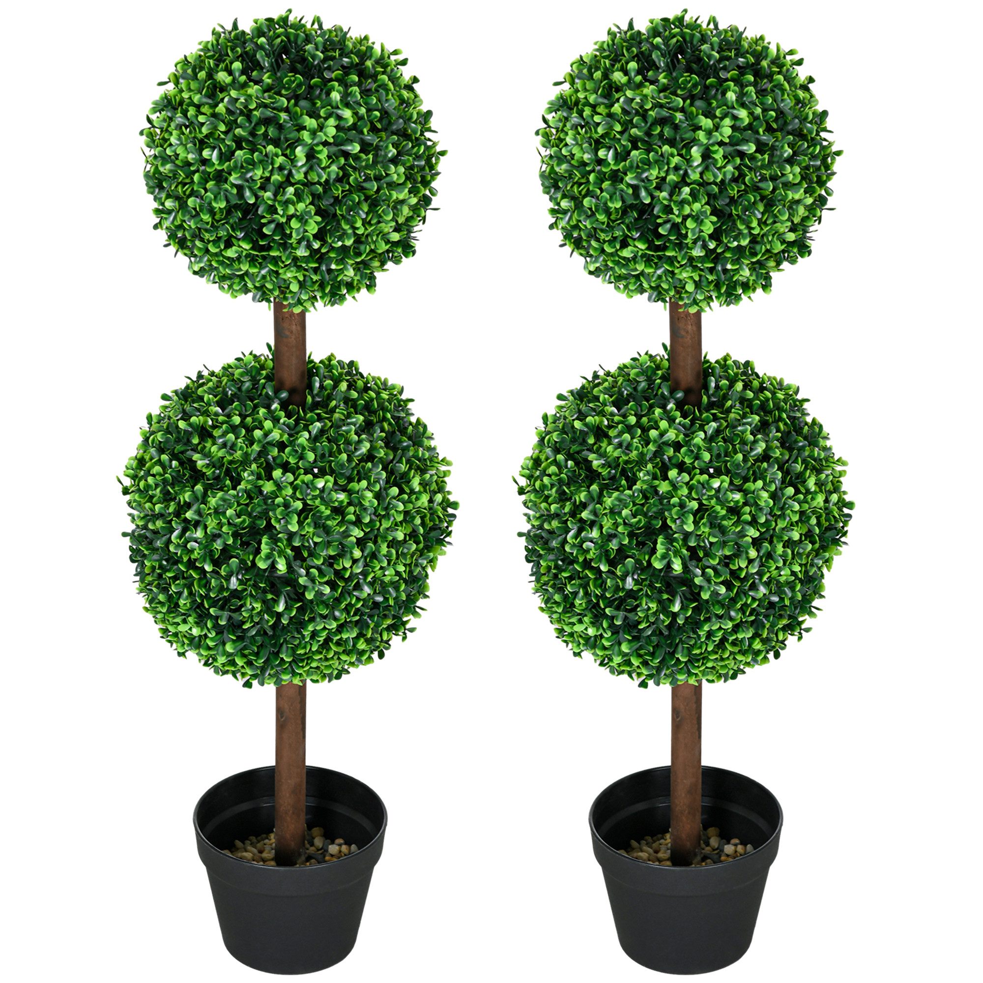 Kunstpflanze 2er-Set Buchsbaum, 90 cm, mit günstig online kaufen