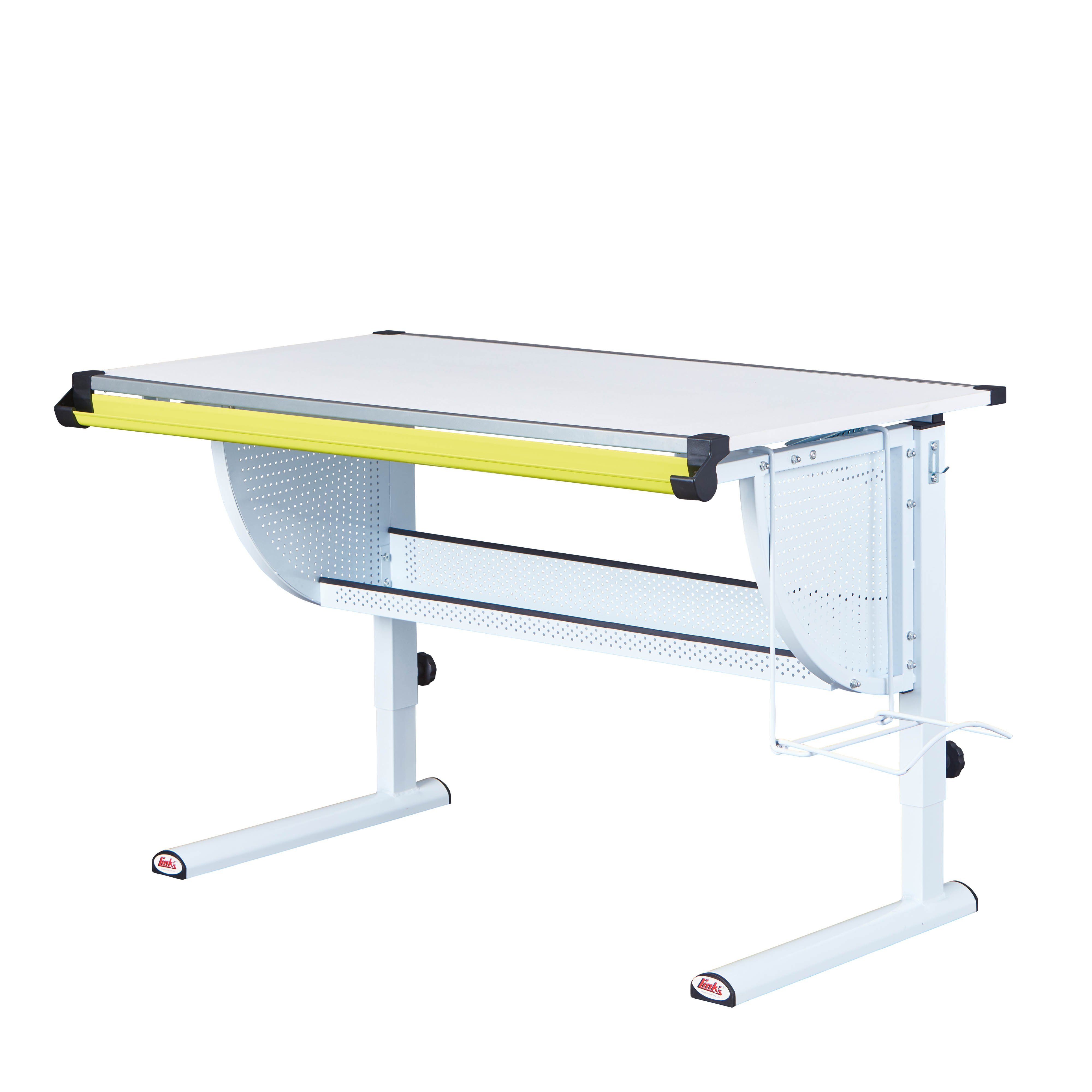 Inter Link Kinderschreibtisch Matts 3 in 1, in 3 Farben, Metall und MDF, Neigbare Arbeitsplatte