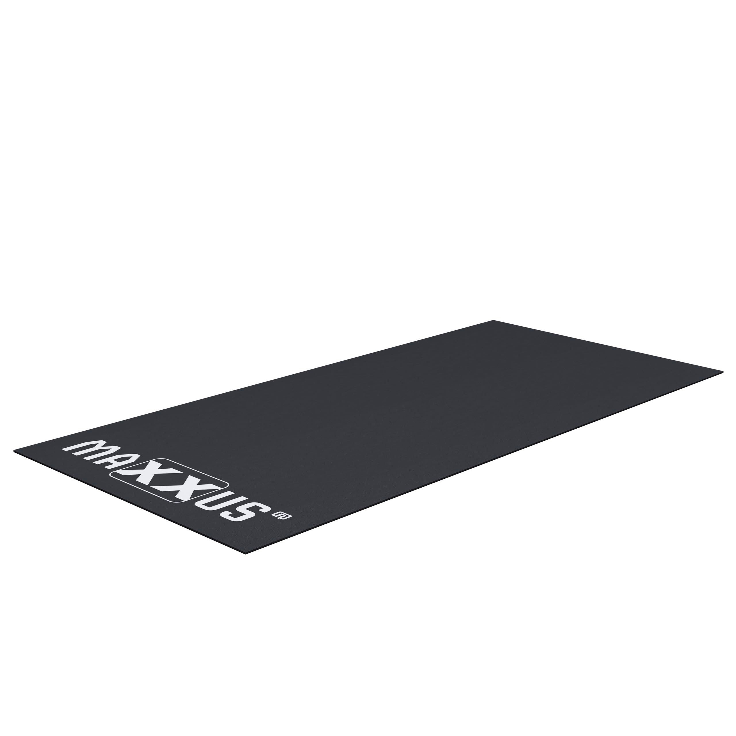 MAXXUS Bodenschutzmatte Fitnessmatte - Größenwahl, rutschfest, Schwarz - Unterlegmatte, für Laufband, Тренажеры, Ergometer, Rudergerät, Fitnessgeräte