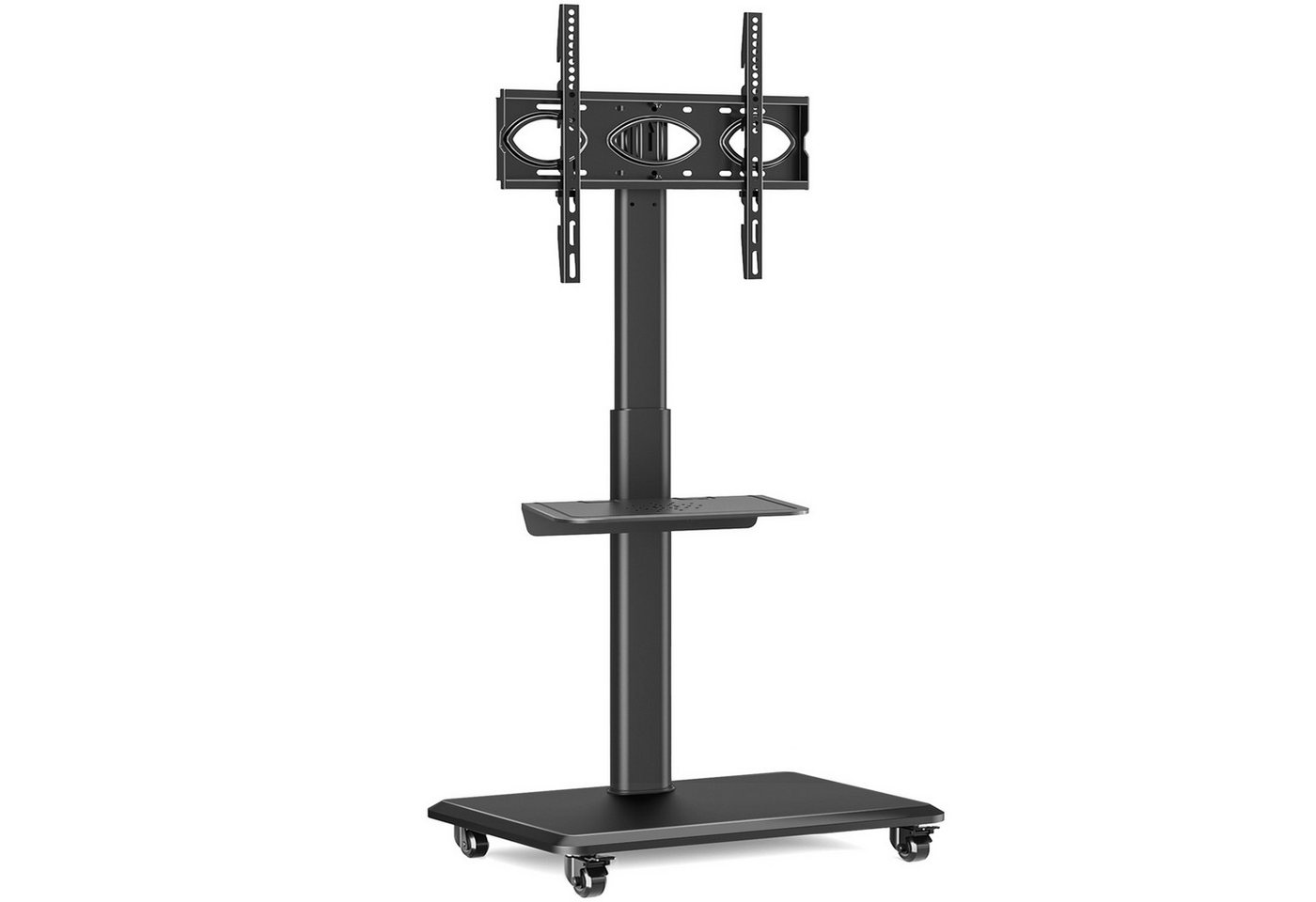 Rfiver TV-Ständer Rollbar TV Wagen auf Rollen für 26-65 Zoll Fernseher, Fernsehständer, (bis 65 Zoll, 1-tlg., drehbarer TV-Ständer, TV Standfuß, höhenverstellbar Neigbar Max. 35 KG VESA 400x400 mm)