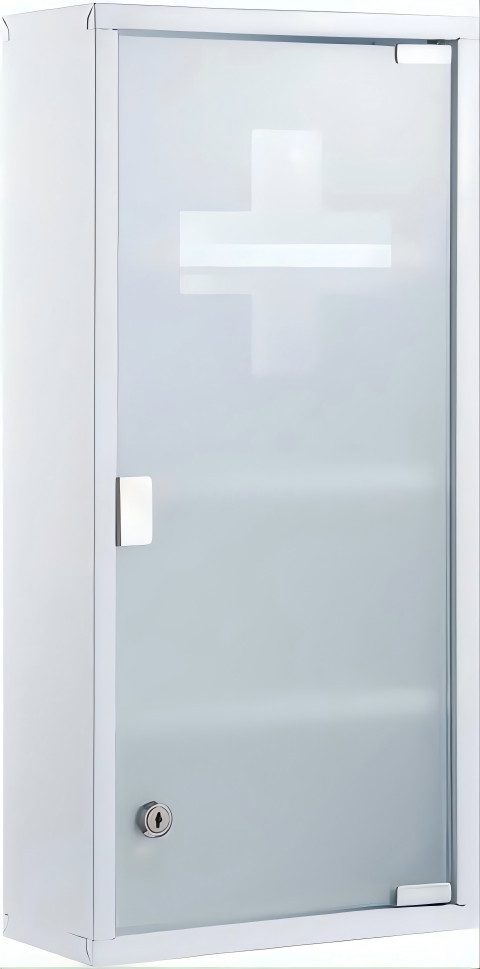 Zedelmaier Medizinschrank Abschließbarer Medizinschrank aus Edelstahl,Medikamentenschrank (YX4001) Magnetverschluss, Kindersicher, abschließbar mit 2 Enden