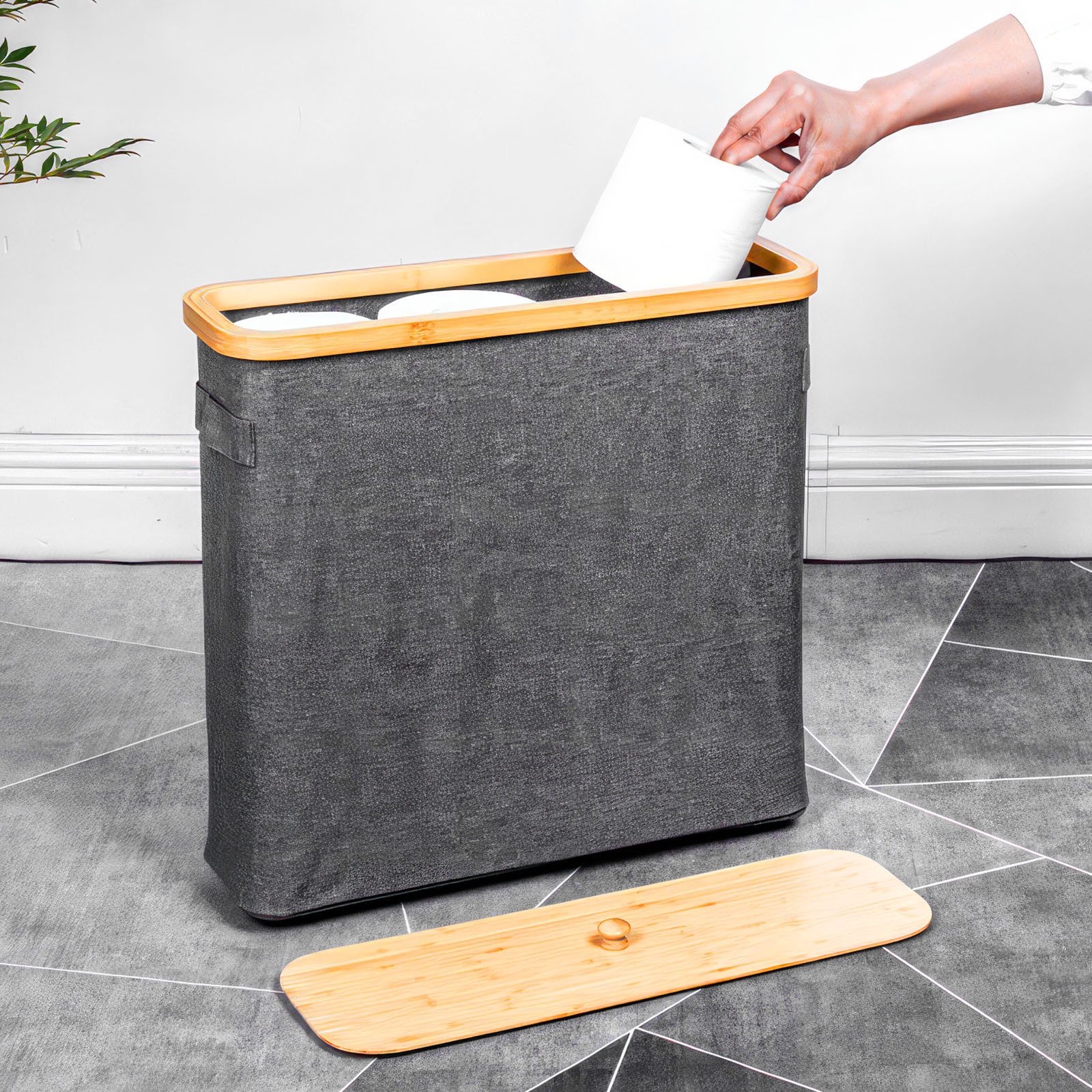 BlingBin Toilettenpapierhalter 45L Toilettenpapier Aufbewahrung Korb mit Ba günstig online kaufen