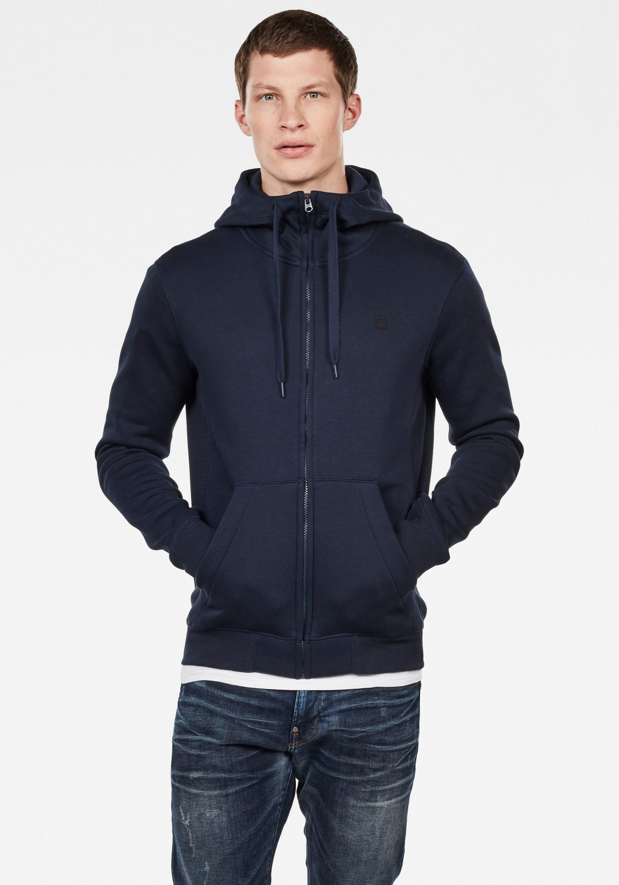 G-Star RAW Kapuzensweatjacke Premium Basic Hooded Zip Sweater sartho blue