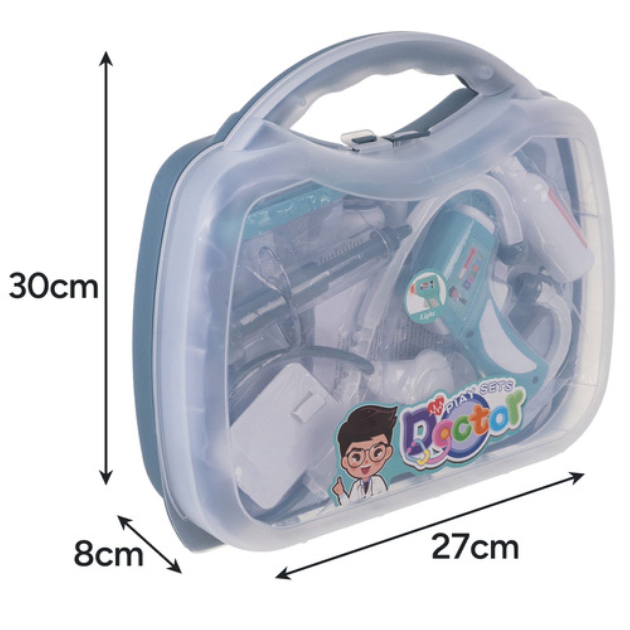 KRUZZEL Spielzeug-Arztkoffer Kinder Arztkoffer Rollenspiel-Set mit Licht- und Soundfunktionen, (Arztkoffer Rollenspiel-Set für Kinder ab 3 Jahren mit Zubehör, 13-teiliges Kinder-Arztkoffer-Spielset mit Licht, Sound und Zubehör), Rollenspiel Arzt Licht- und Soundeffekte Kompakter Tragekoffer