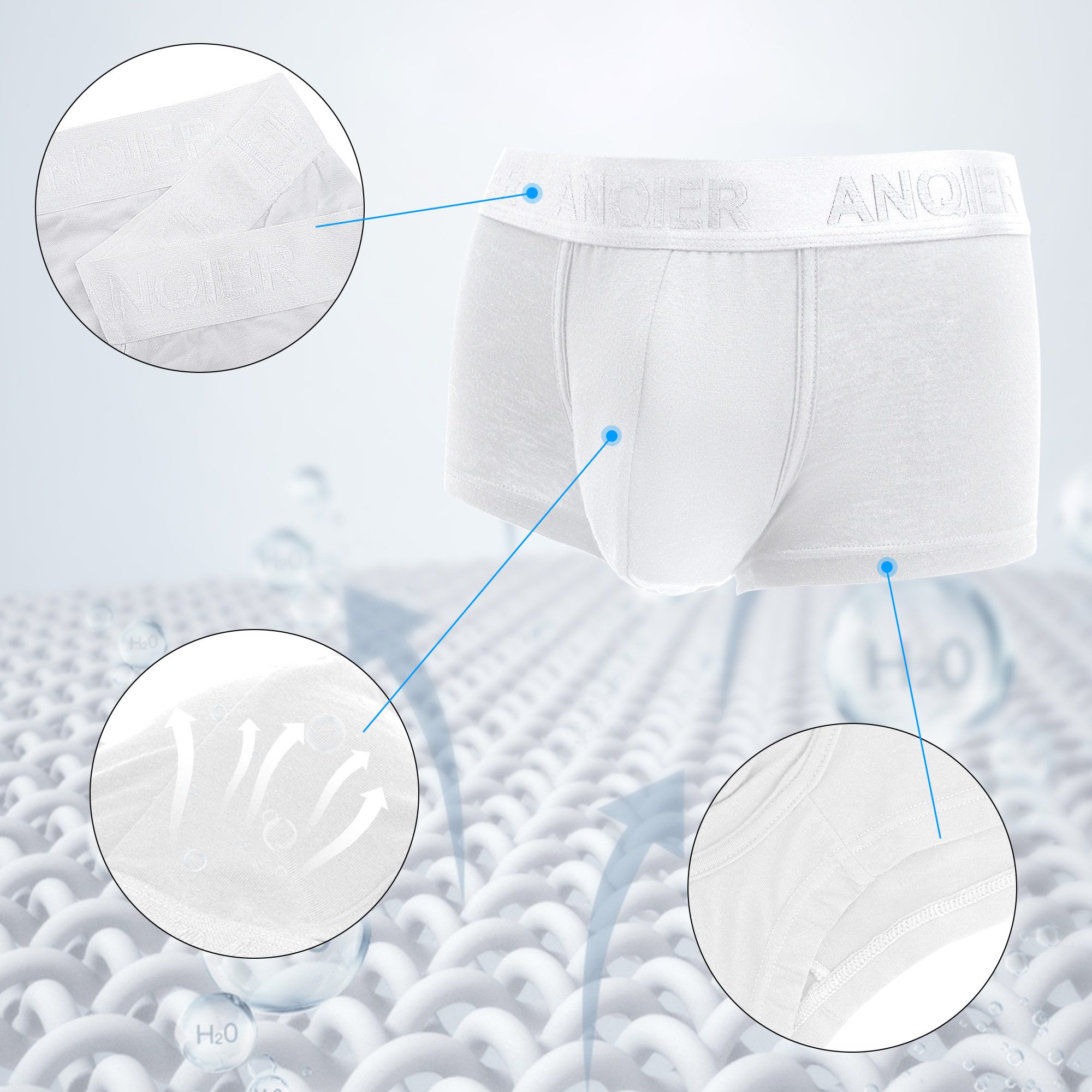 BEKOMIYA Boxershorts Boxershorts Herren 6 Pack Baumwolle Unterhosen Männer günstig online kaufen